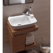 Keramag Silk Hand rinse Basin Vanity Unit with Storage. RRP £1,099.99. 816440. Comes complete ...