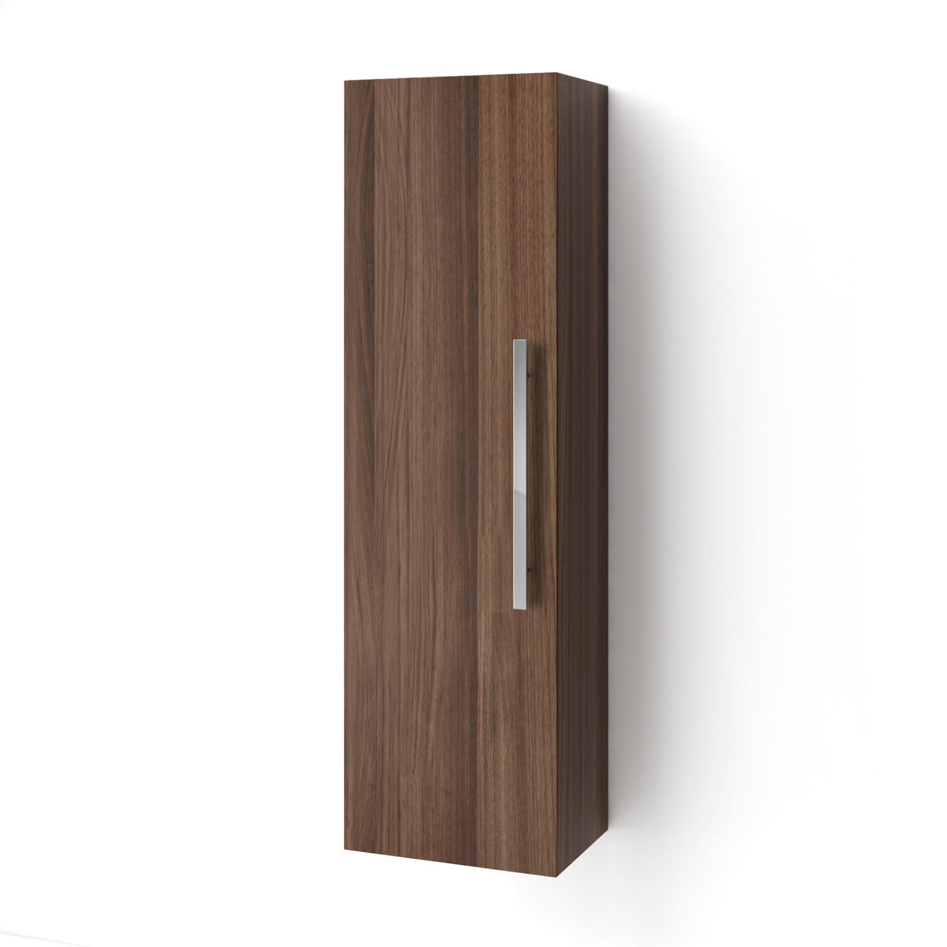 (XL83) 1200mm Avon Walnut Effect Tall Storage Cabinet - Wall Hung. RRP £299.99. Engineered wit...