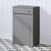 (XL70) 500mm Cambridge Midnight Grey Back To Wall Toilet Unit Our discreet unit cleverly house...