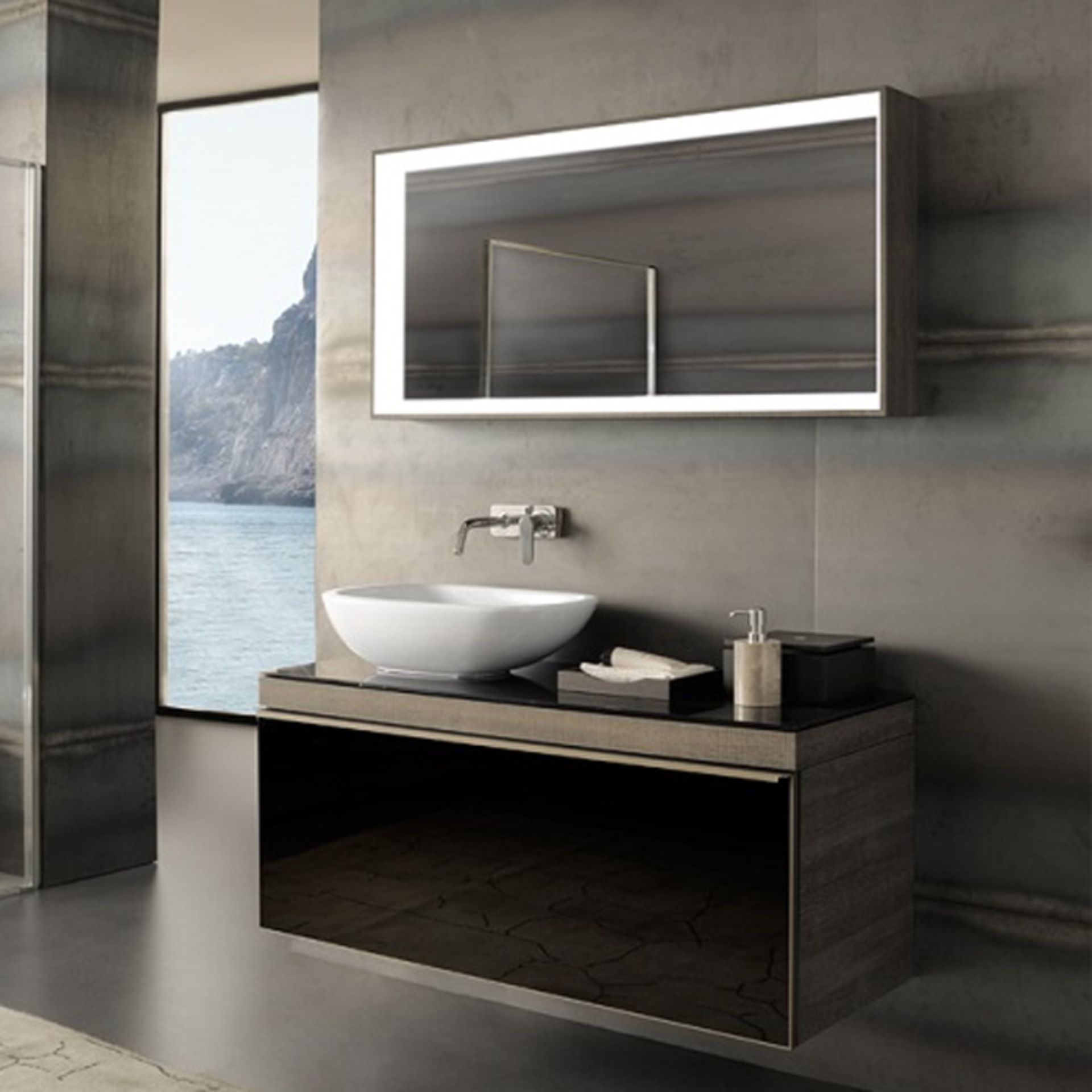 (XL34) Citterio Grey/Brown illuminated Mirror Element. RRP £827.99. If youre looking for a tou... - Image 5 of 5