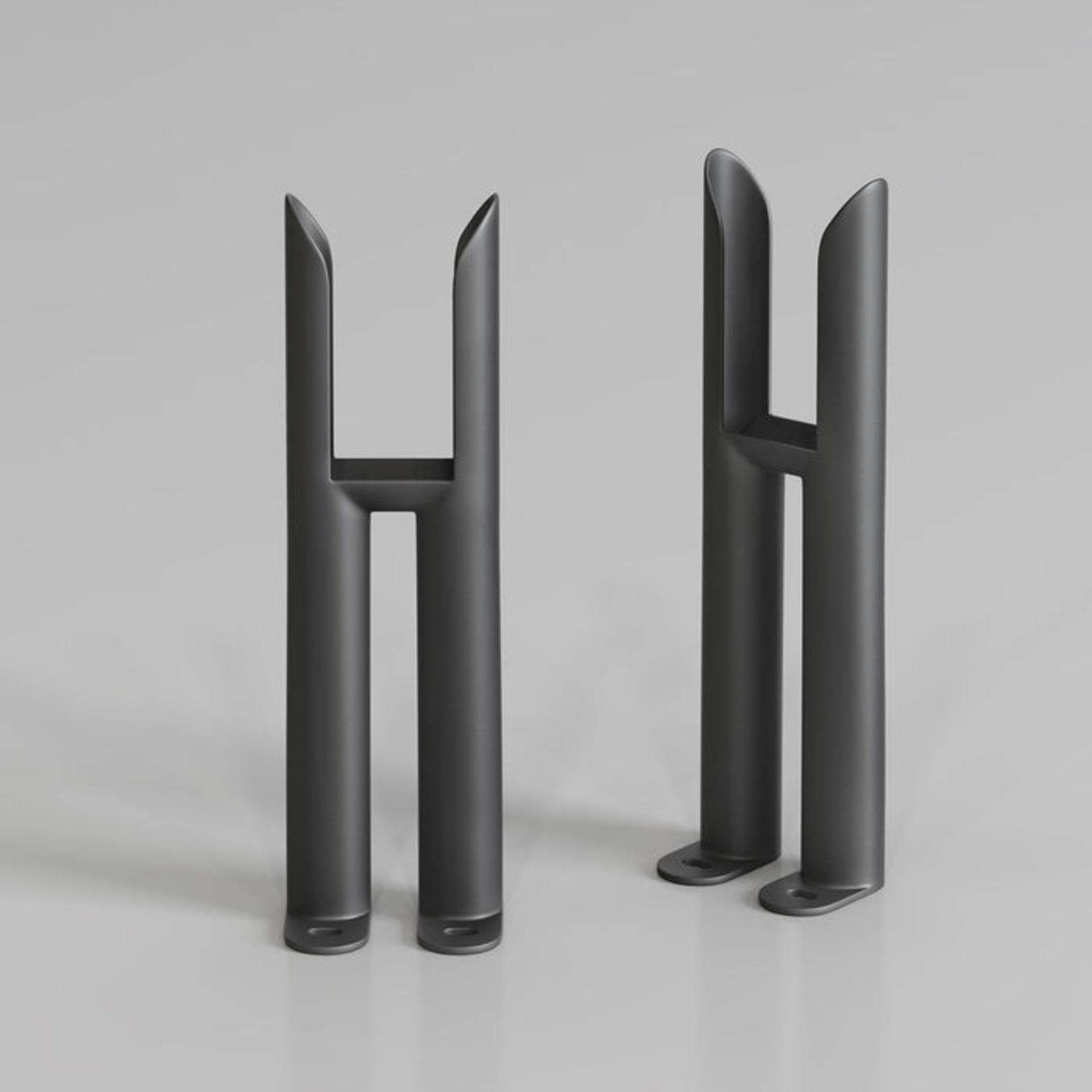 (EE1008) 300x72 Wall Mounting Feet Set for 2 Bar Radiators - Anthracite. Can be used to floor m... - Image 3 of 3