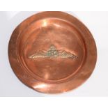 WW1 Era Royal Flying Corp Copper Dish