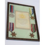 Framed Group Of WW2 Medals