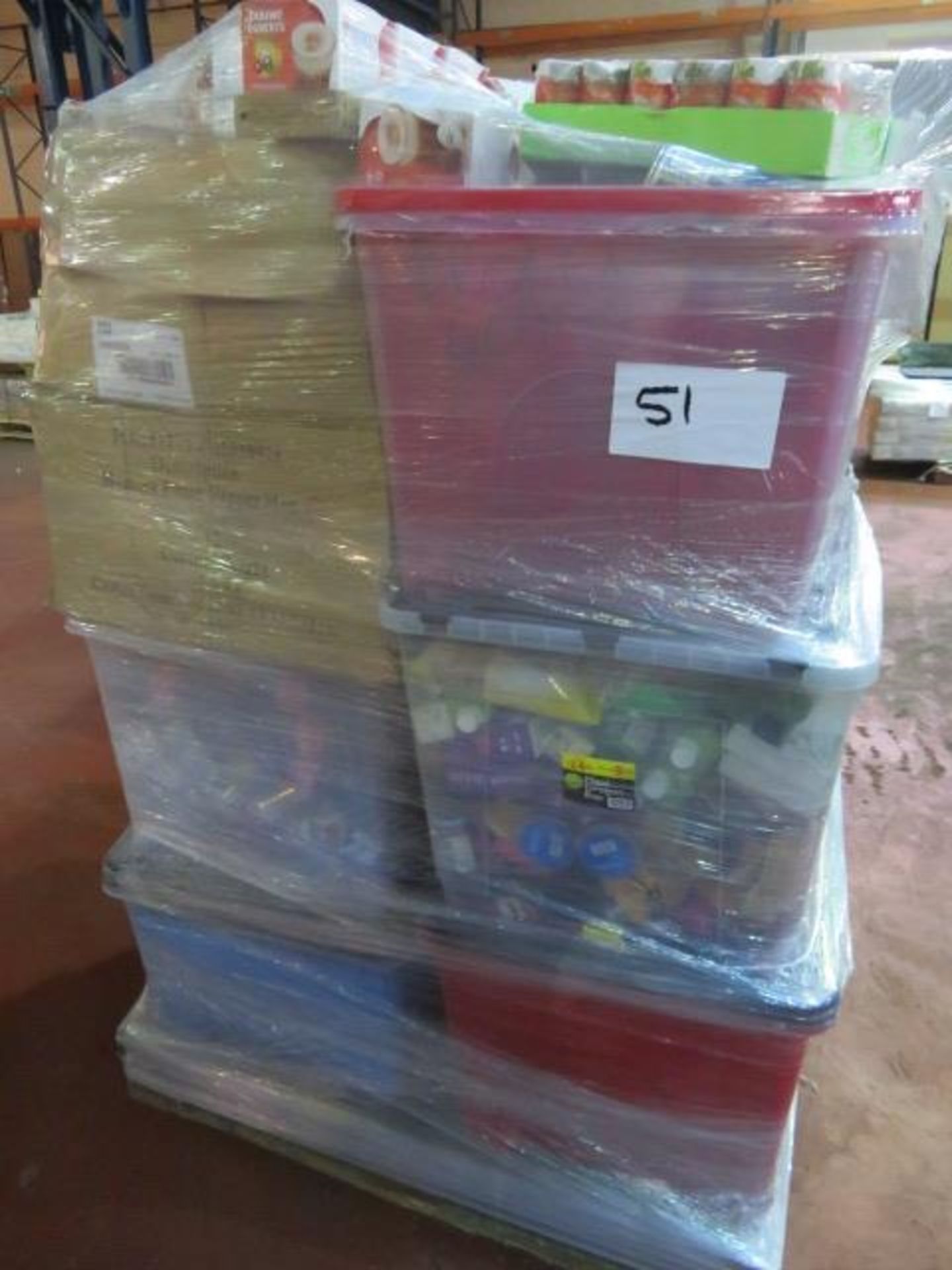 (51) LARGE PALLET TO CONTAIN A VERY LARGE QTY OF VARIOUS FOOD, DRINK & CONFECTIONARY TO INCLUDE...