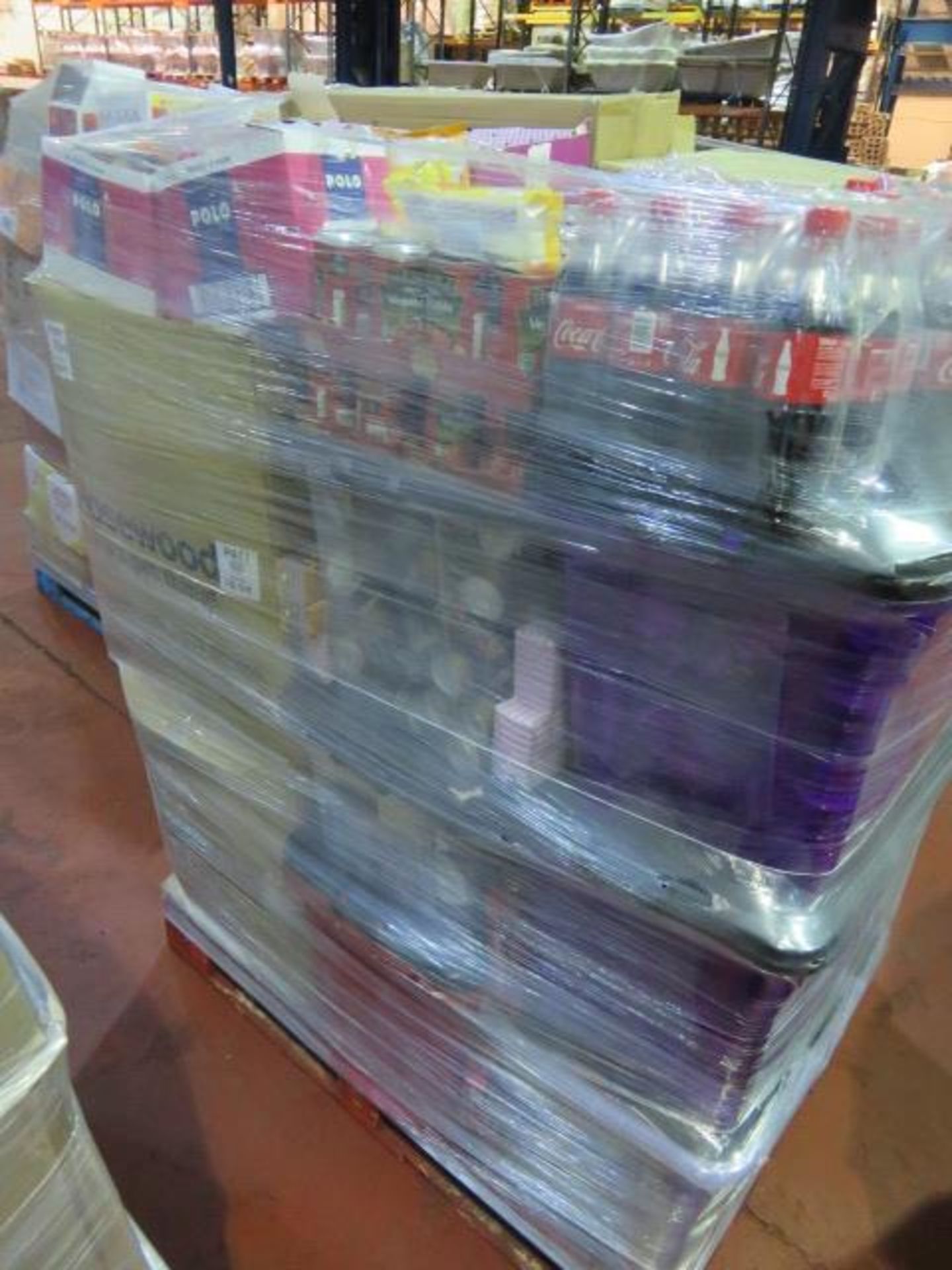 (331) LARGE PALLET TO CONTAIN A VERY LARGE QTY OF VARIOUS FOOD, DRINK & CONFECTIONARY TO INCLU... - Image 3 of 8