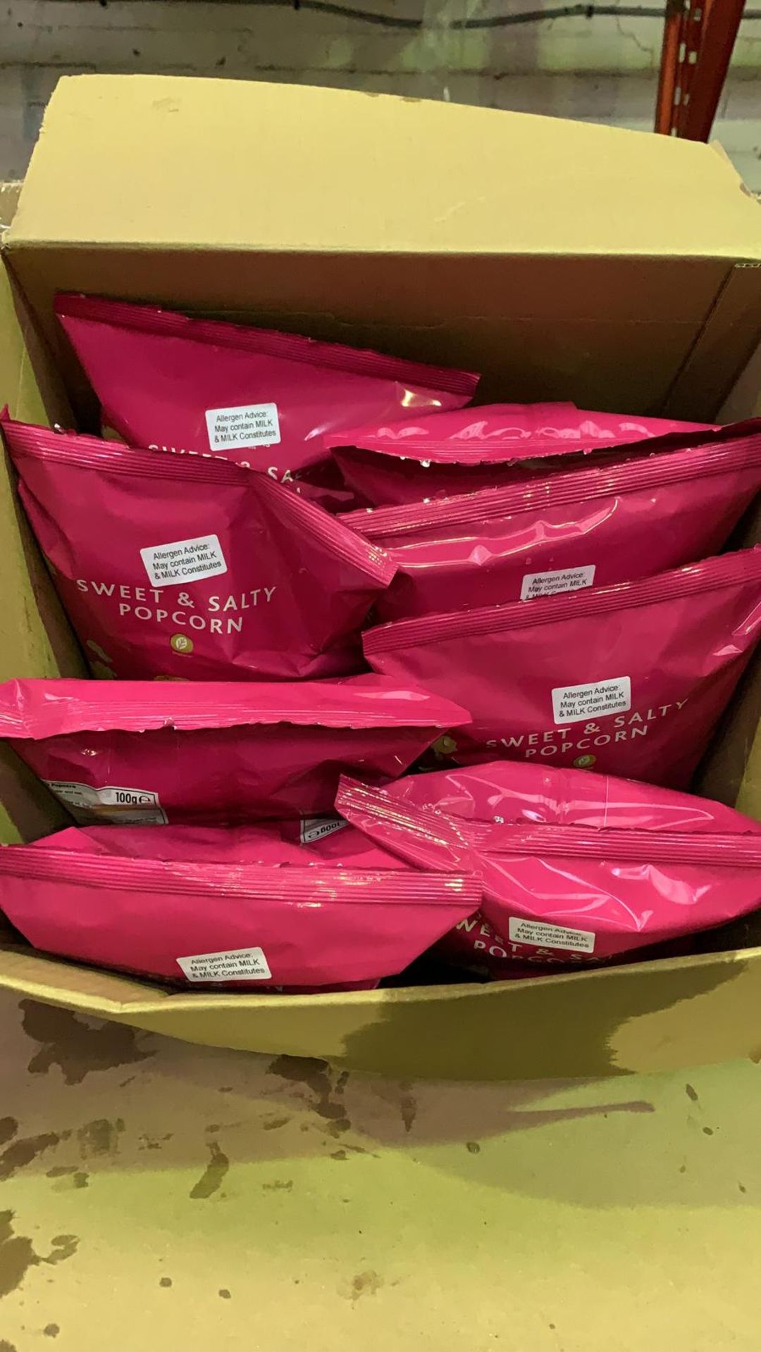 PALLET TO CONTAIN 576 x 100G SWEET & SALTY POPCORN. RRP £1.99 PER BAG. BBE DATE FEB 2020. UK ... - Image 3 of 3