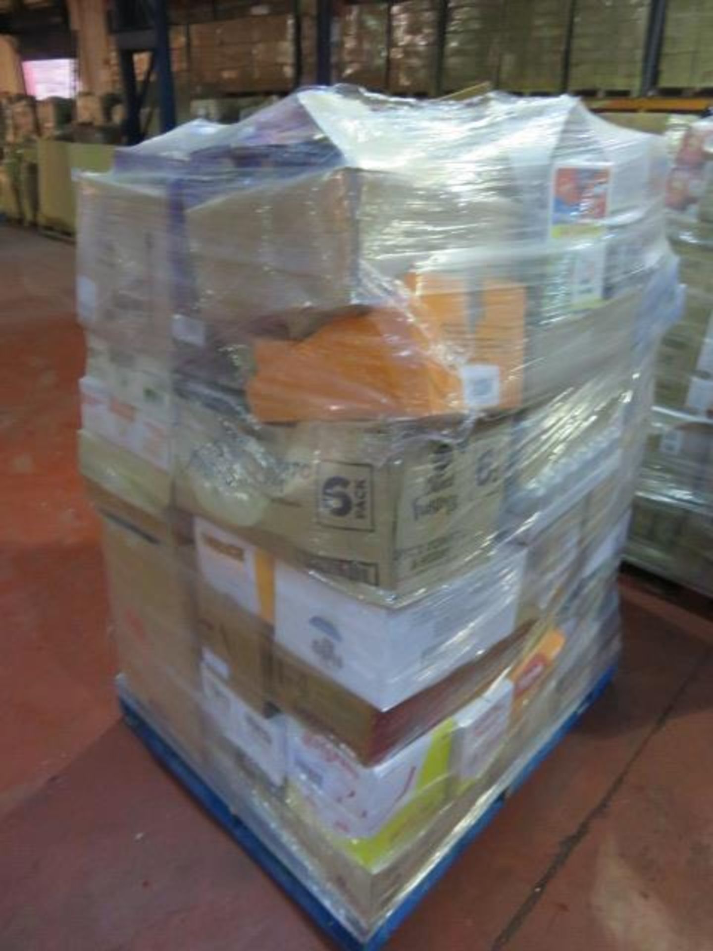 (332) LARGE PALLET TO CONTAIN A VERY LARGE QTY OF VARIOUS FOOD, DRINK & CONFECTIONARY TO INCLU... - Image 4 of 9