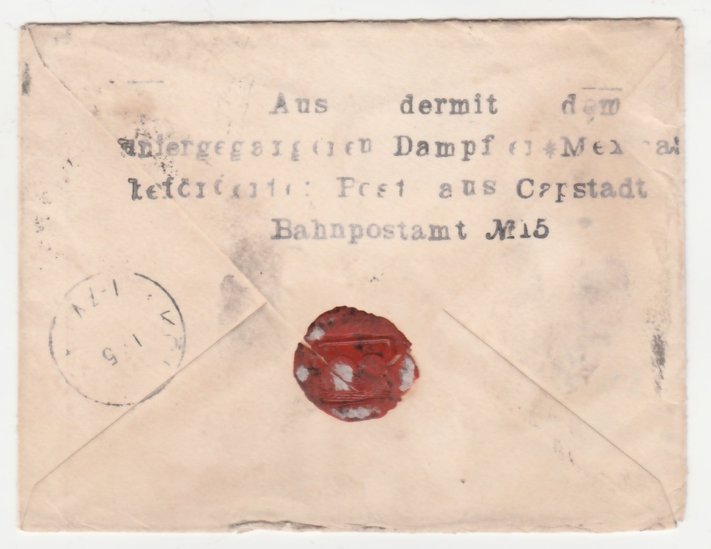 Cape Of Good Hope – Wreck Mail 1900 (April 4) Cover To Germany - Image 2 of 2