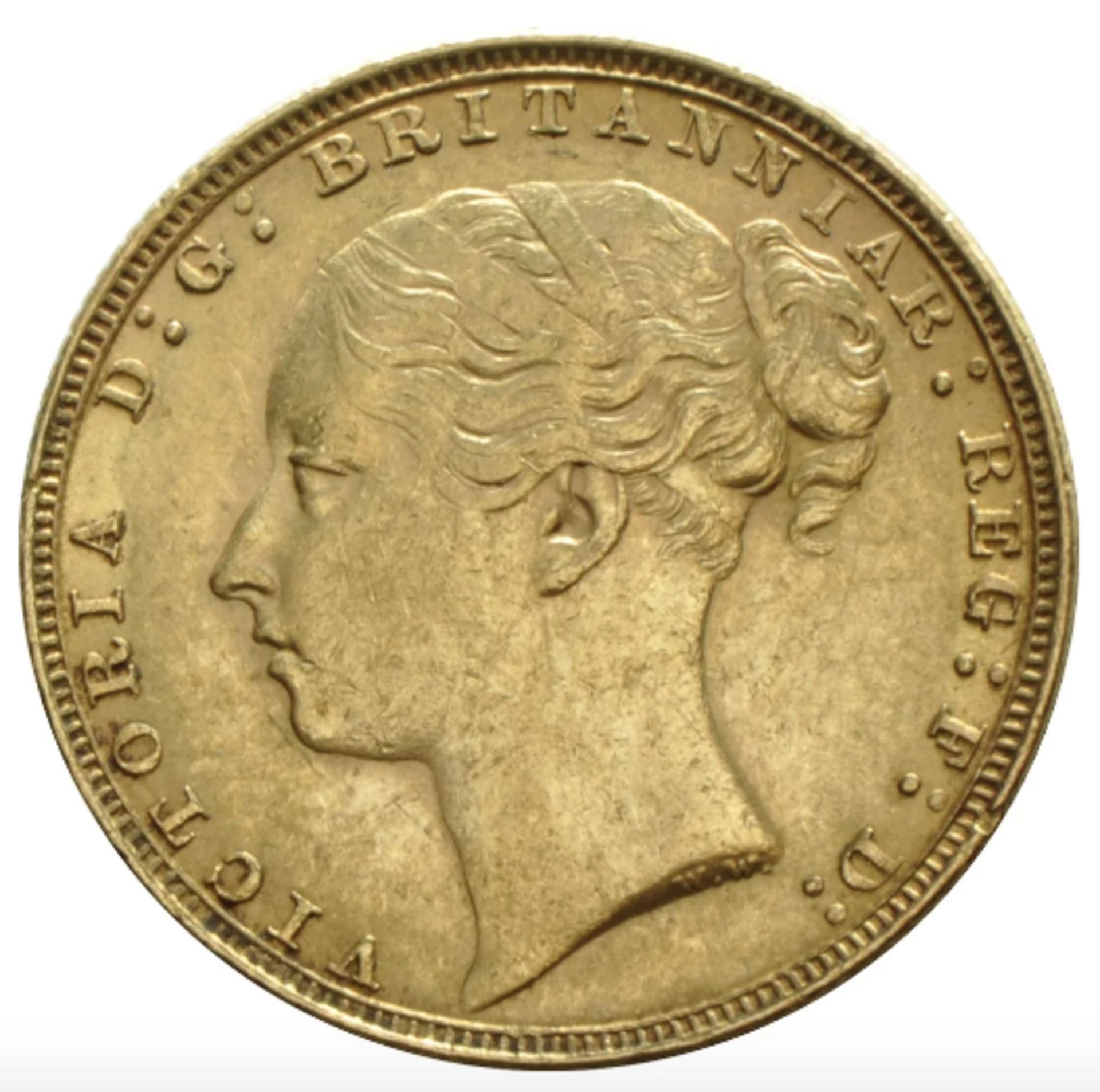 1871 Full Gold Sovereign - Victoria Young Head - London - Image 2 of 2