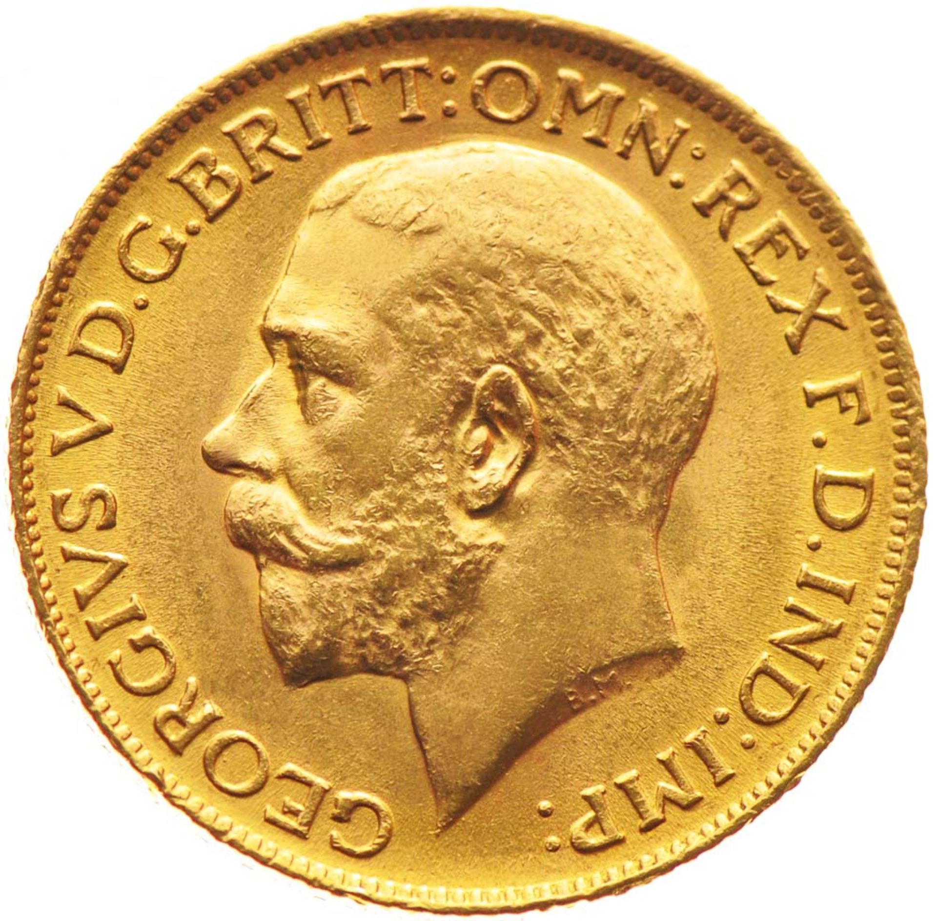 1911 - Gold Half Sovereign - King George V, London -1911 F - Image 2 of 2