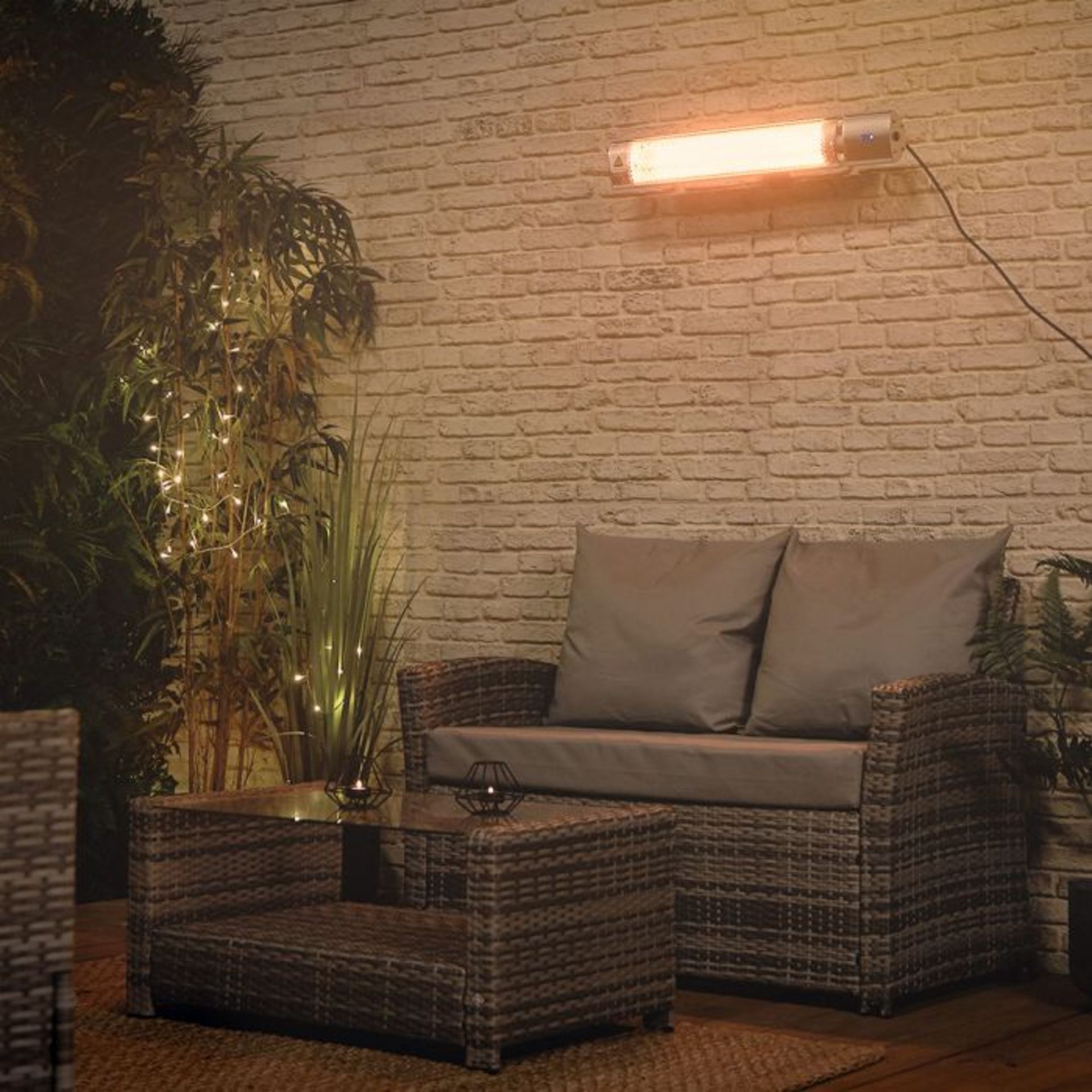 (V5) Wall Mounted Infrared Patio Heater It heats up to the desired setting – 1000W or 2000W ...