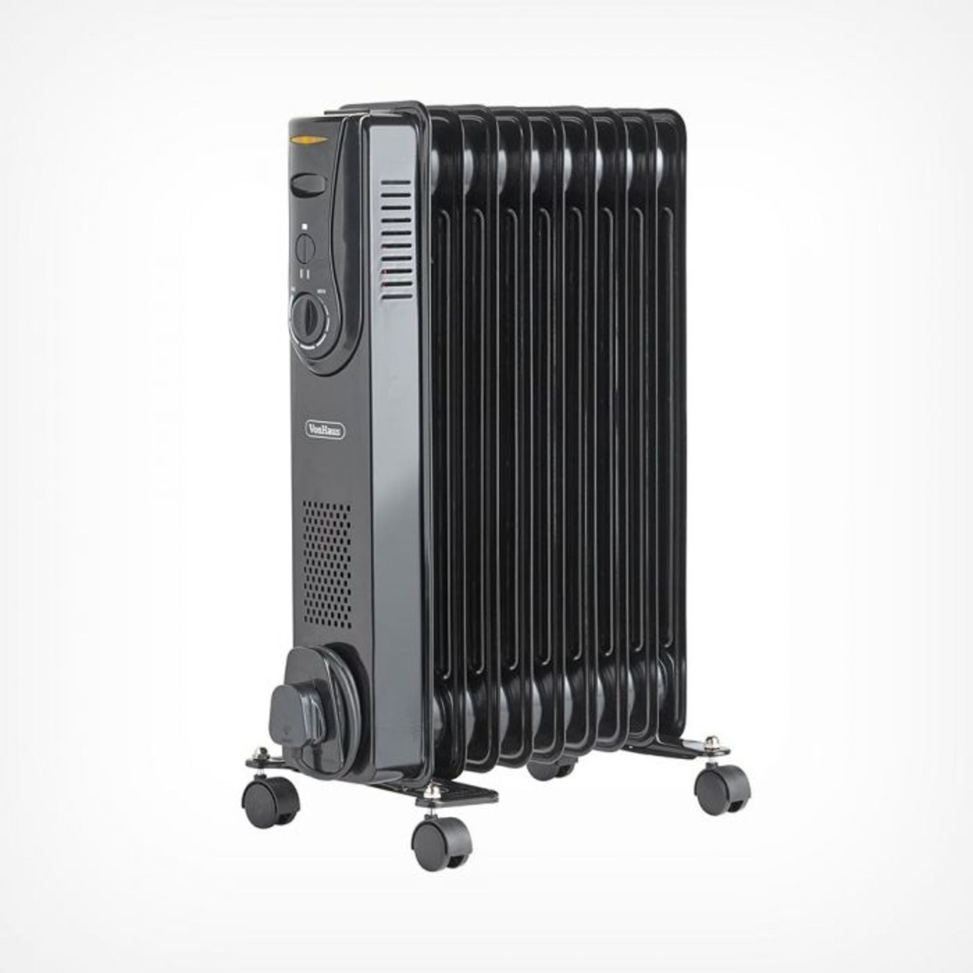 (V34) 9 Fin 2000W Oil Filled Radiator - Black Powerful 2000W radiator with 9 oil-filled fins ?... - Image 2 of 3