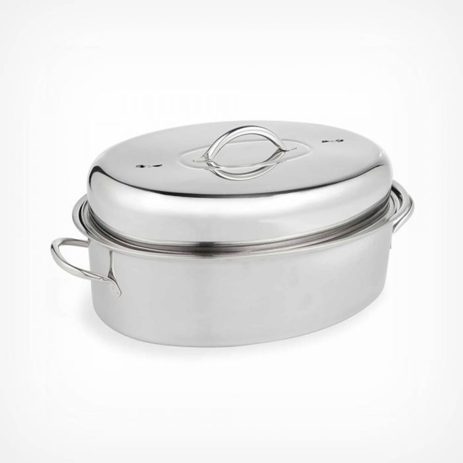 (V20) Stainless Steel Lidded Roaster This large lidded roaster is perfect for preparing whole ... - Image 2 of 4