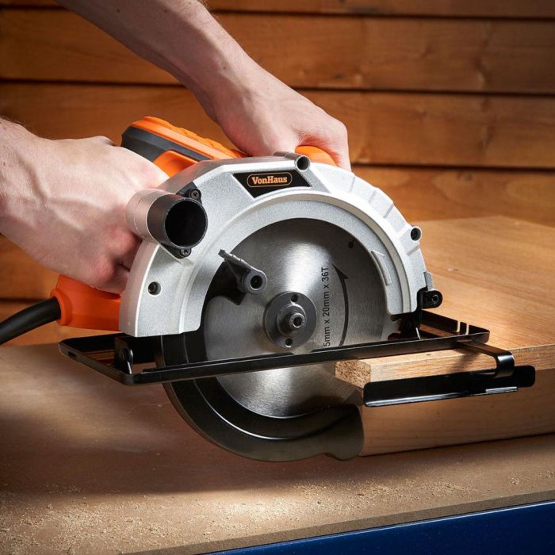 (V15) 185mm Circular Saw Powerful 1200W input Multiple bevel angle settings for joint cuts S... - Image 3 of 3