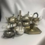 A parcel of antique and vintage various silver plate items