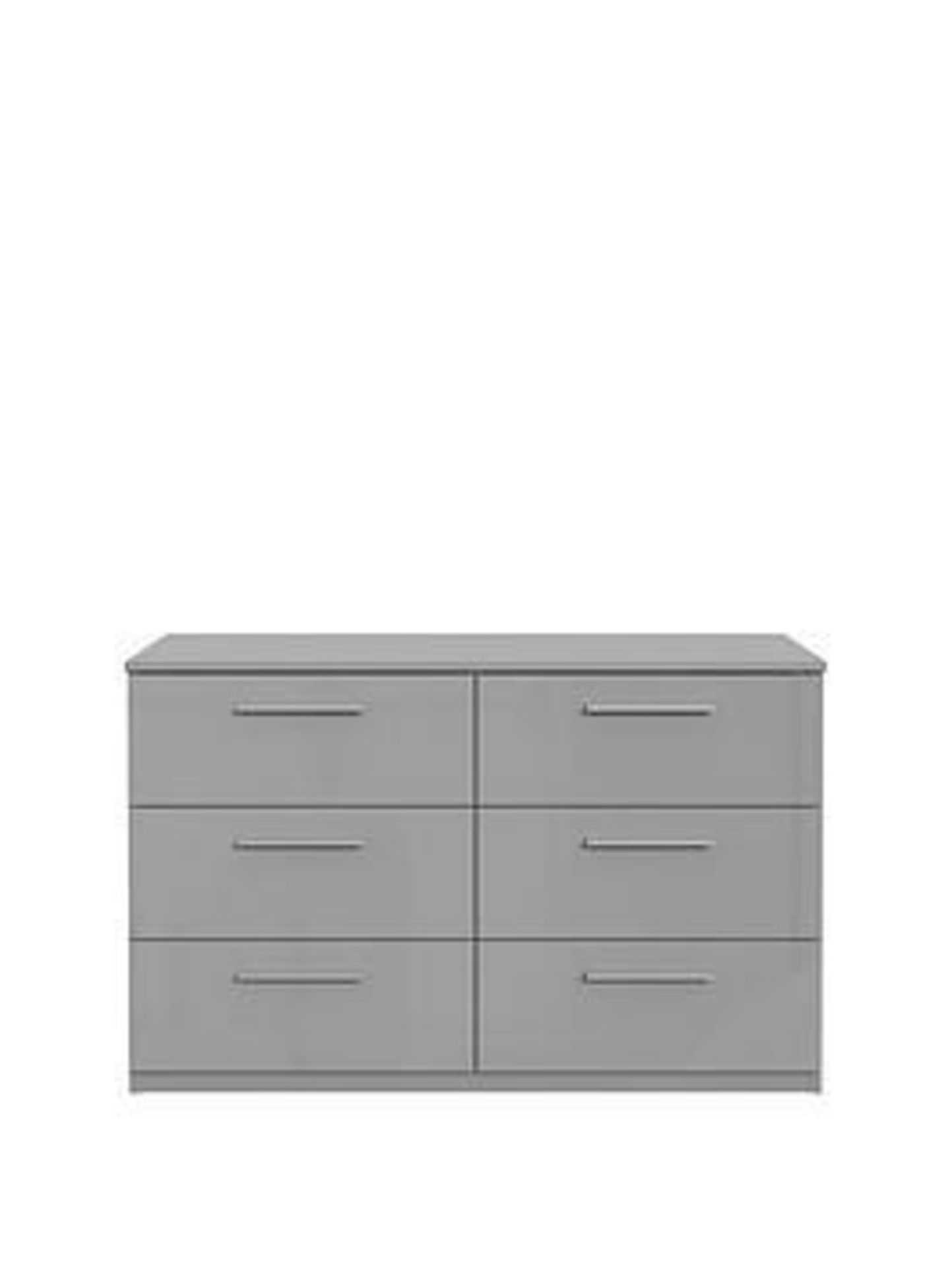 Boxed Item Westbury 6 Drawers Chest [Grey Gloss] 64X101X42Cm Rrp:£226.0