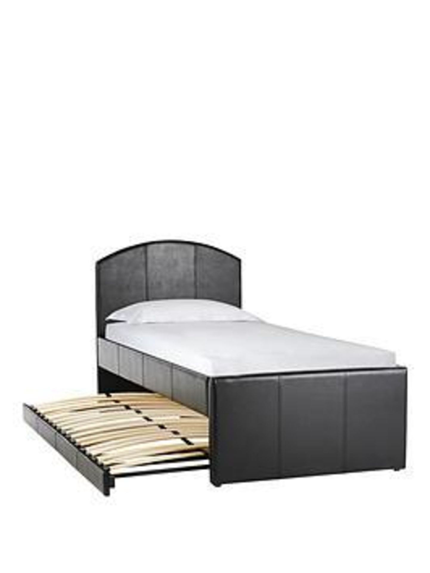 Boxed Item Libra Single Trundle Bed [Black] 110X97X202Cm Rrp:£370.0
