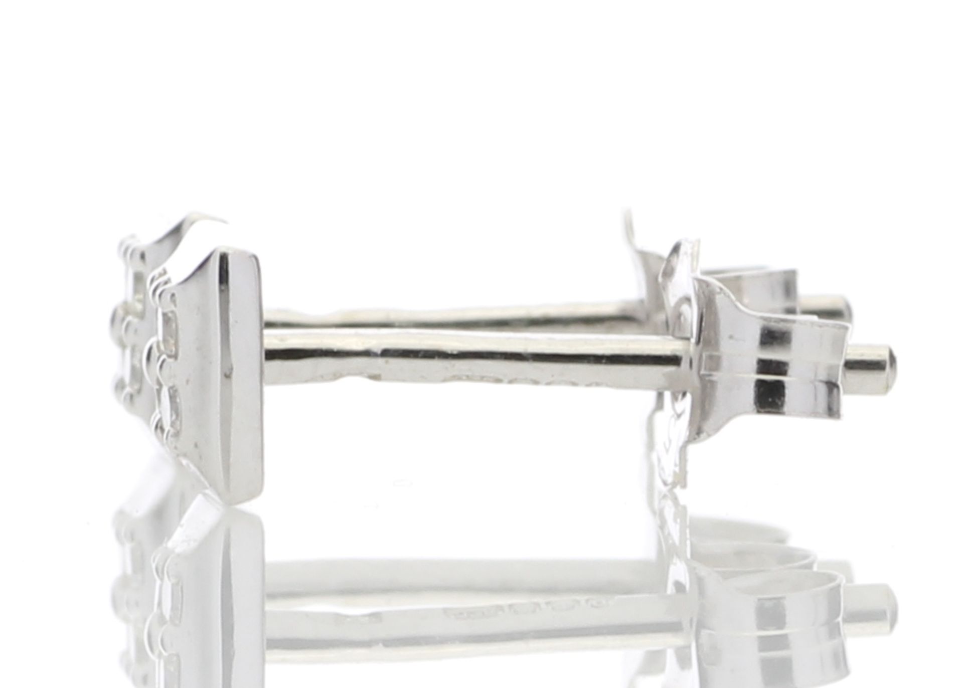 9ct White Gold Diamond Earring 0.07 - Image 3 of 5