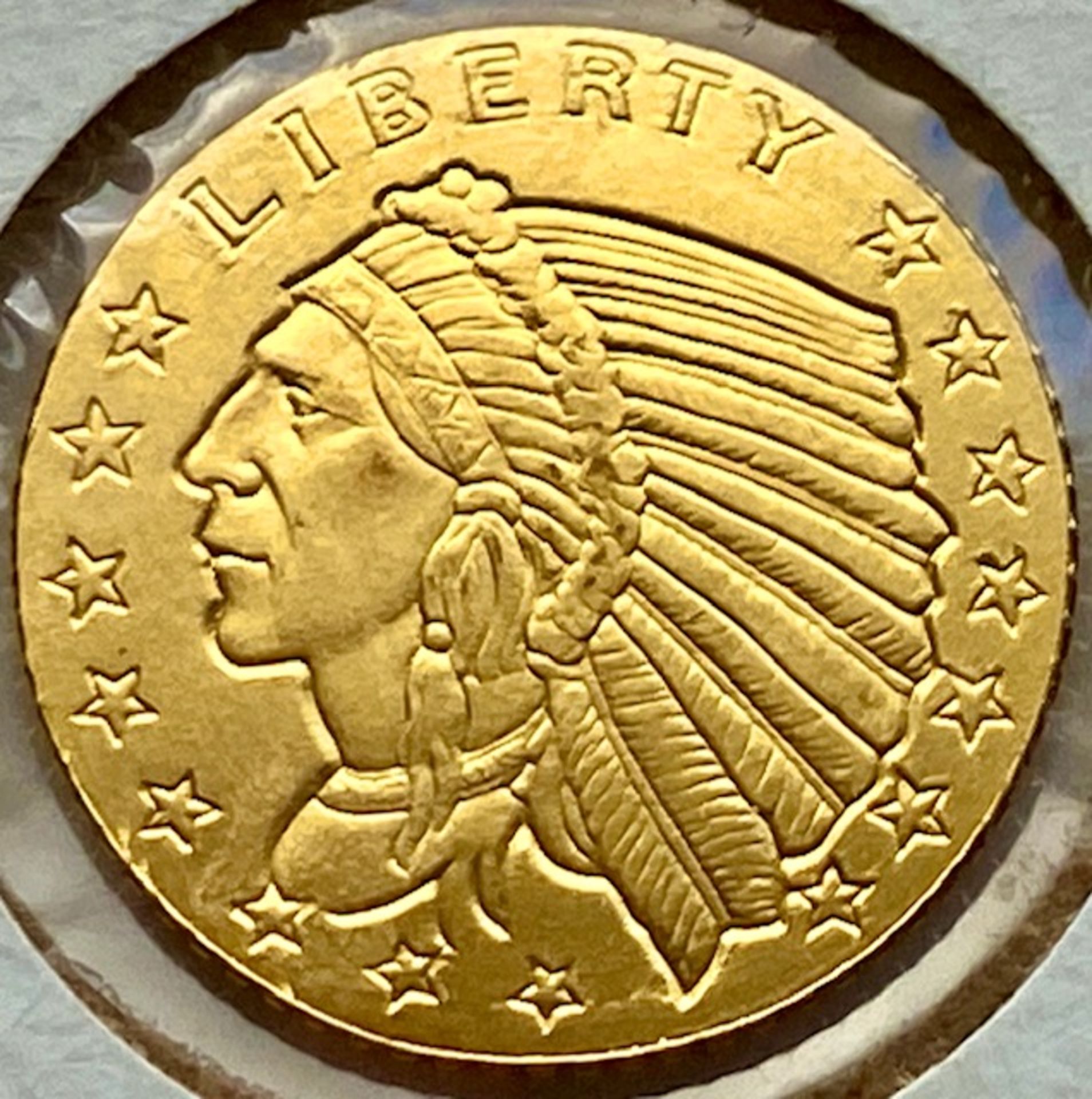 AMERICAN 1/10 PURE GOLD INDIAN HEAD