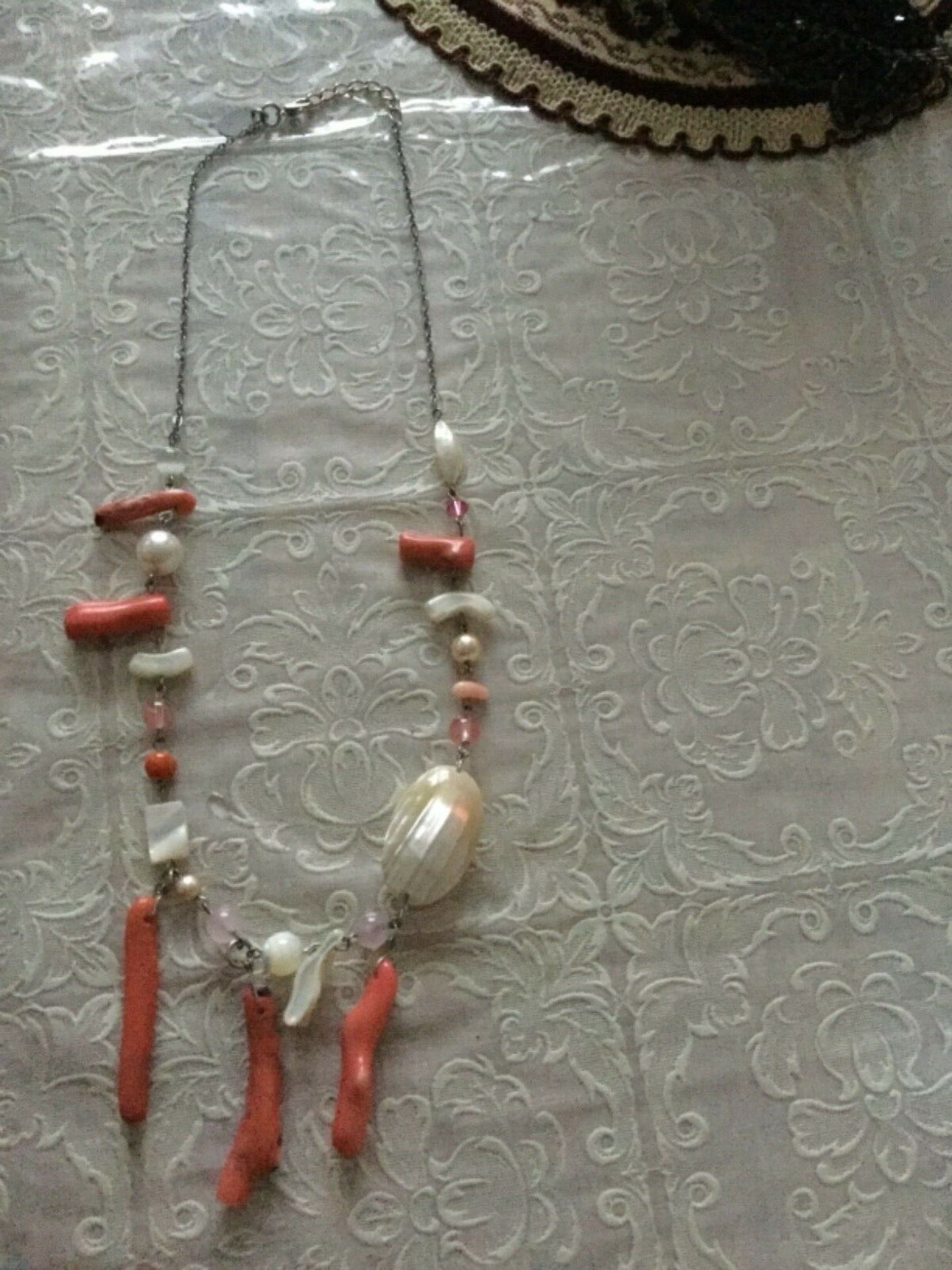 Djurdja Watson London Vintage NECKLACE Coral, Pearls, Shell..unique