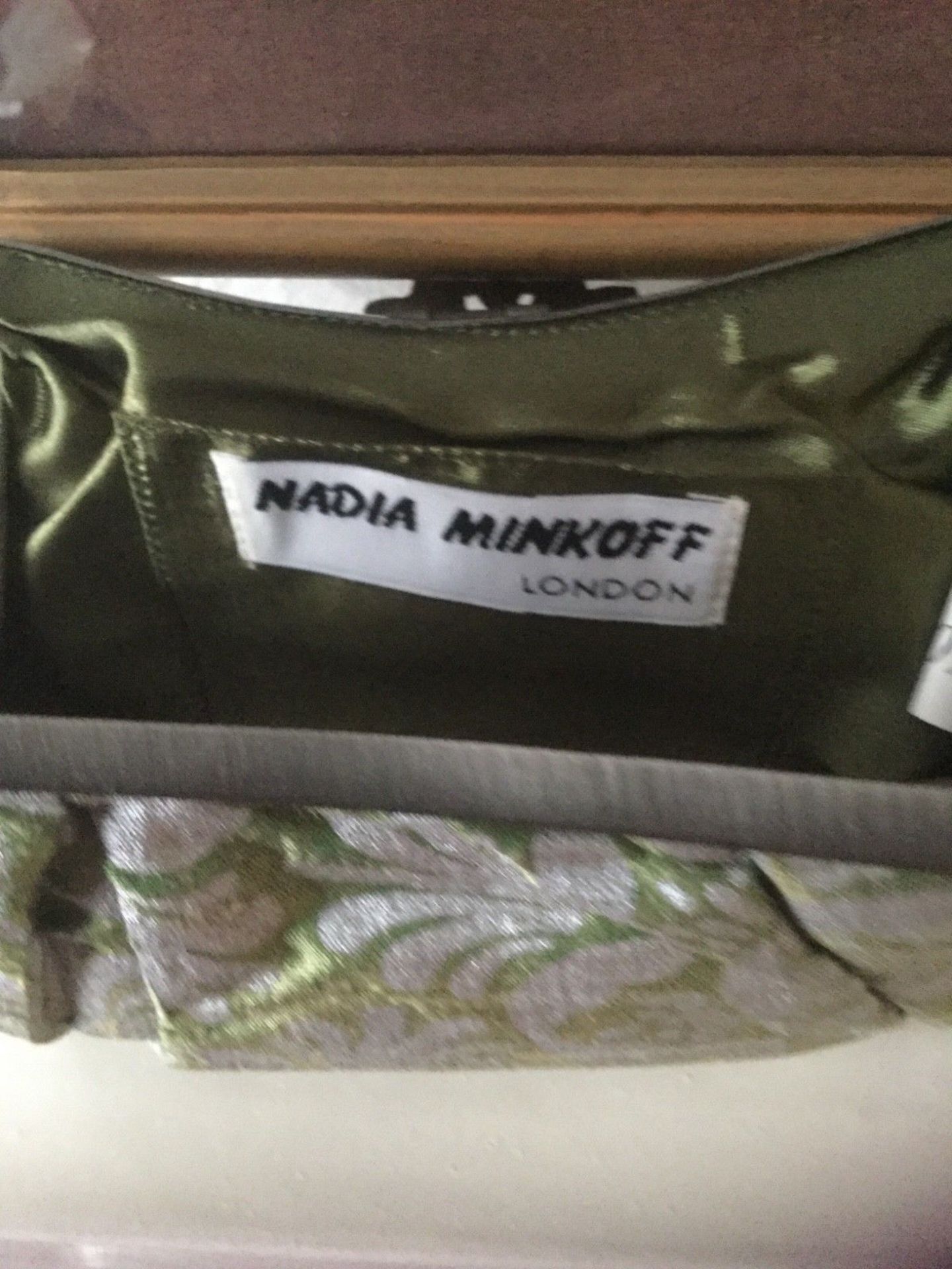 Nadia Minkoff Evening Clutch Bag. 100% Silk. Jewelled Clasp - Image 3 of 4
