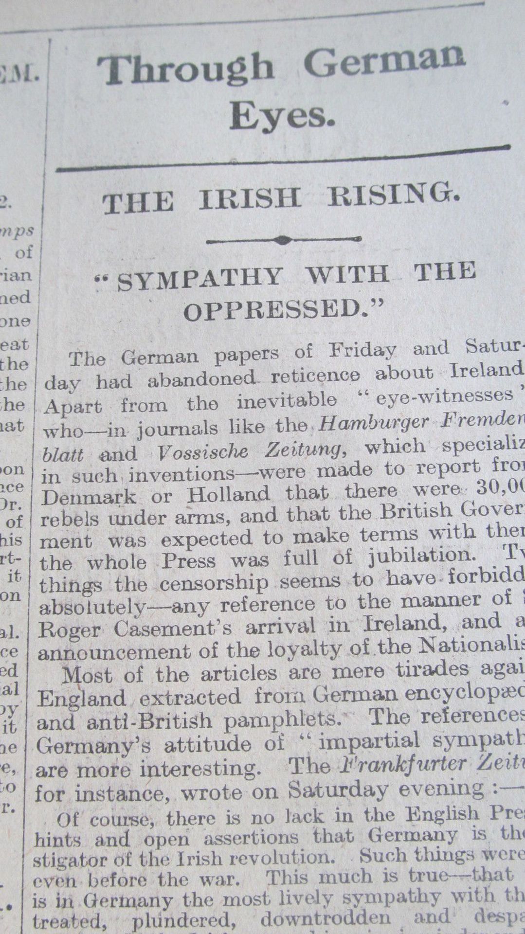 Original Times Newspaper 3rd May 1916: ,The Easter Rising Very Rare Item Of Irish History - Image 9 of 10