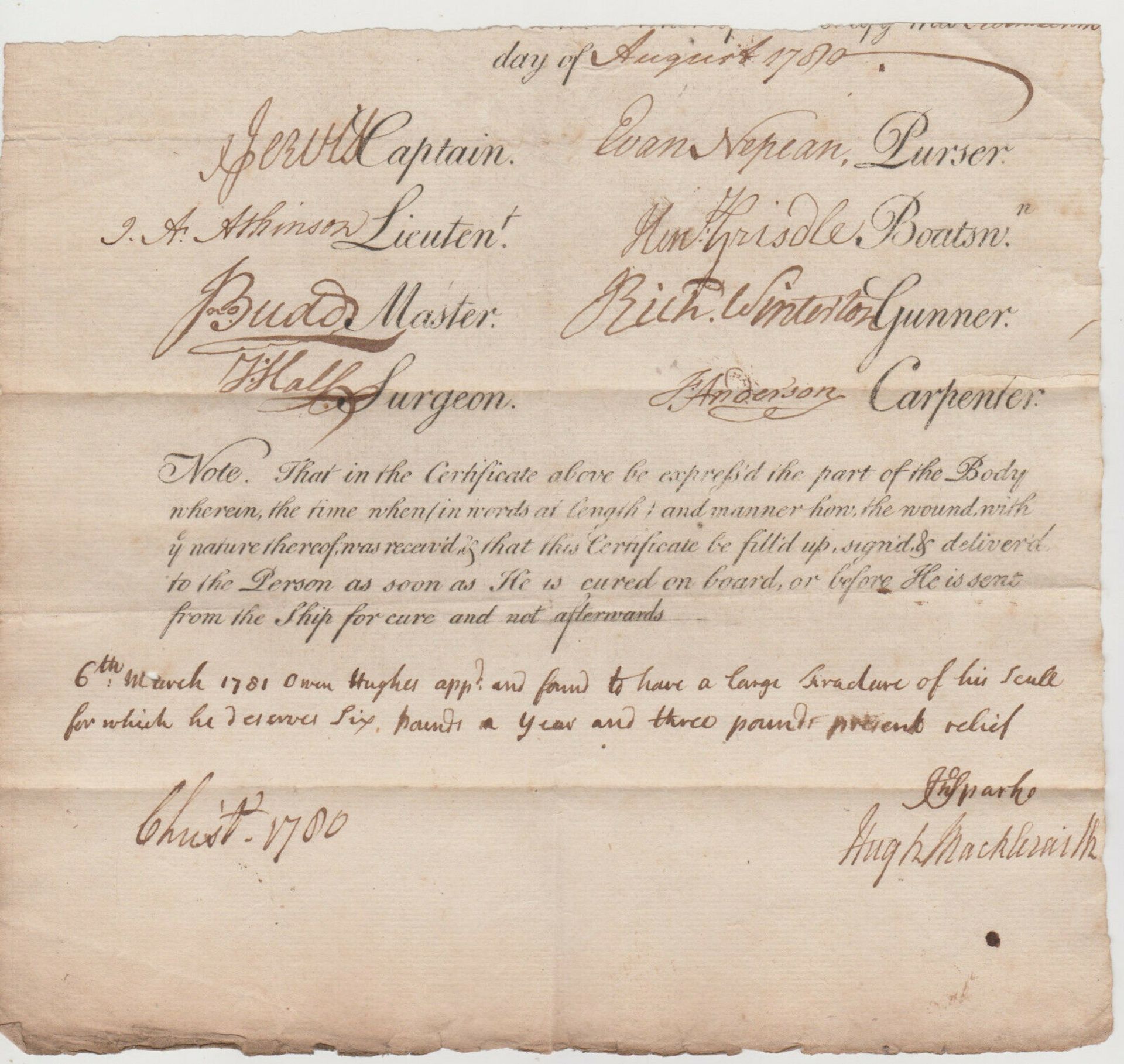 Admiral Adam Duncan + Admiral John Jervis Signed Navy Documents The Battle of Cape St Vincent - Image 3 of 3