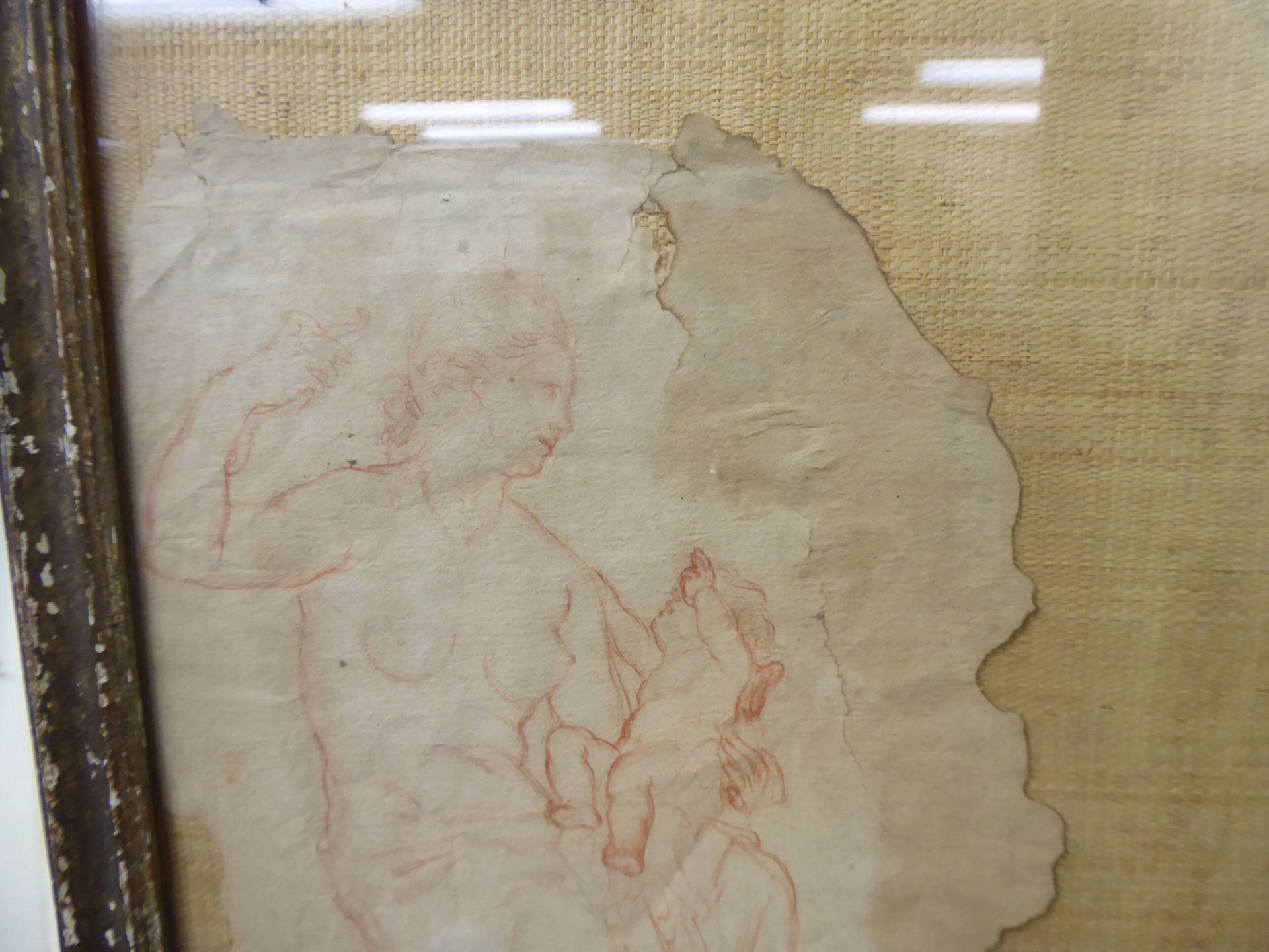 An original preliminary drawing sketch of a mother and child - wealthy estate - research required - Image 4 of 6