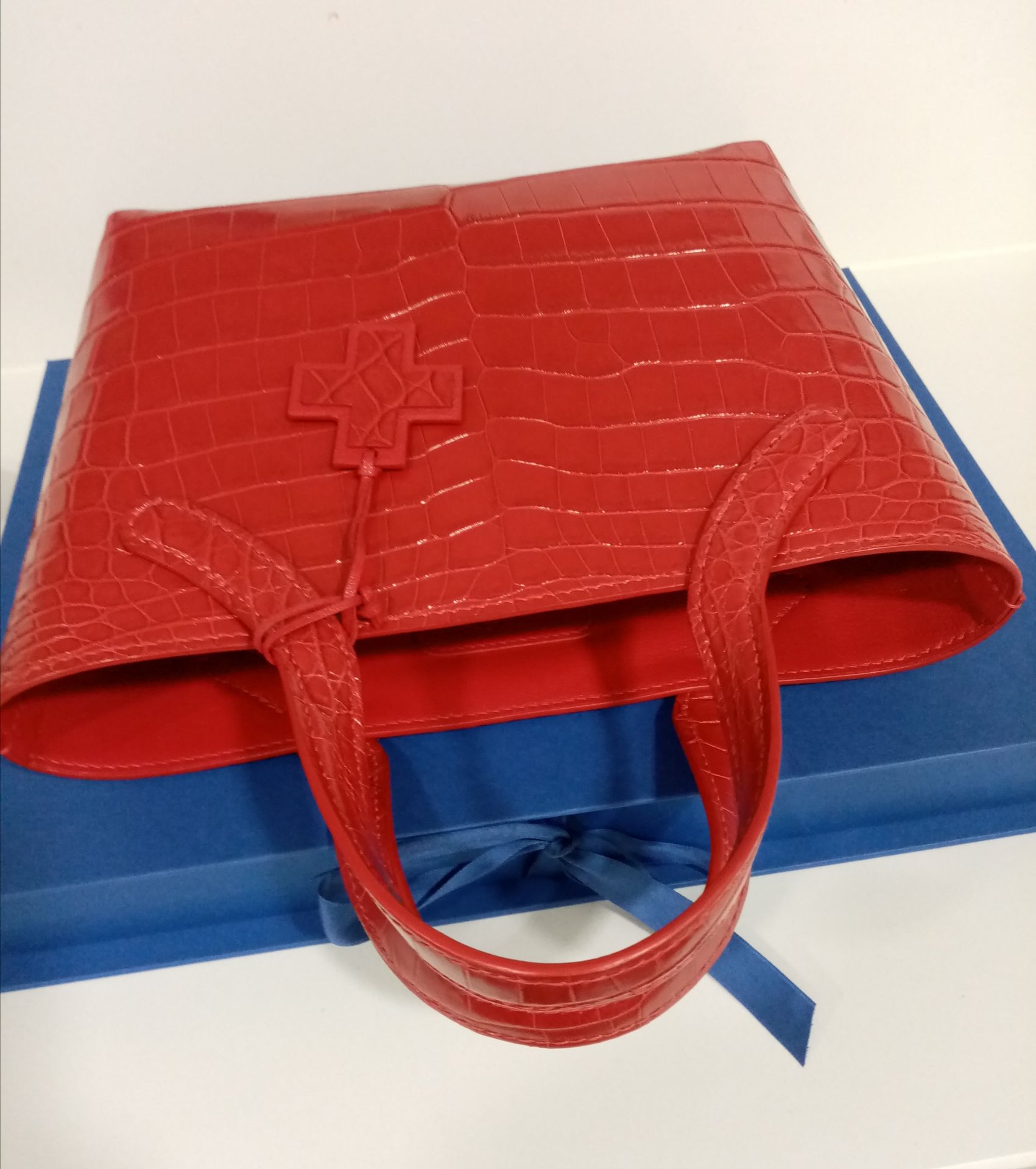 Exclusive handbag Mini Tote Ria by Allen´s Portugal (Crocodile Leather) Never used! - Image 6 of 12