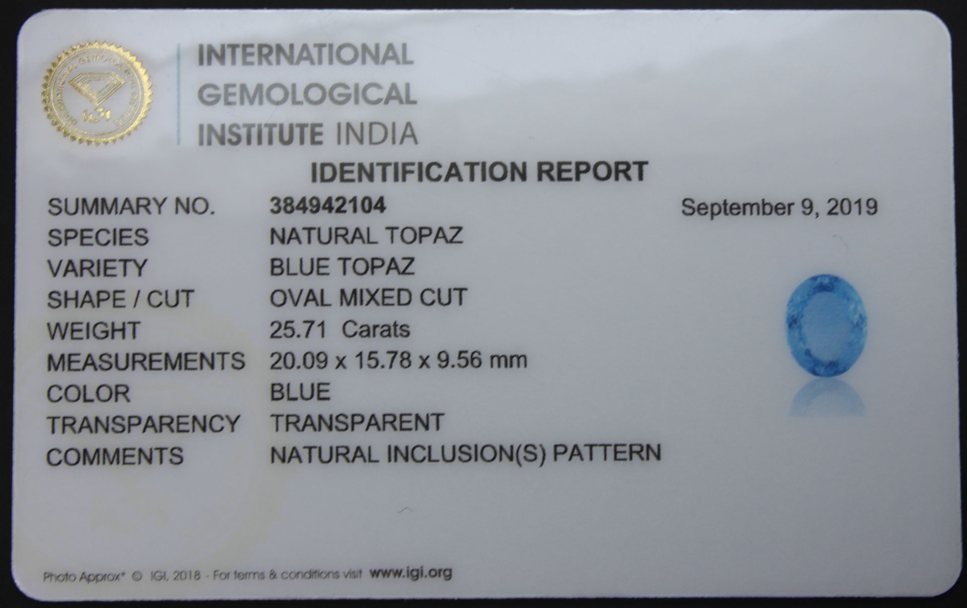 Blue Topaz, 25.71 Ct - Image 6 of 6