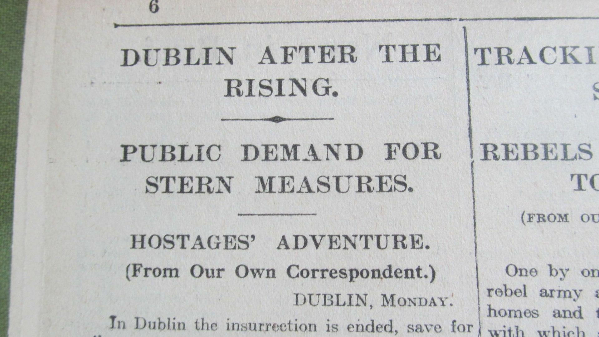 Original Times Newspaper 3rd May 1916: ,The Easter Rising Very Rare Item Of Irish History - Image 2 of 10