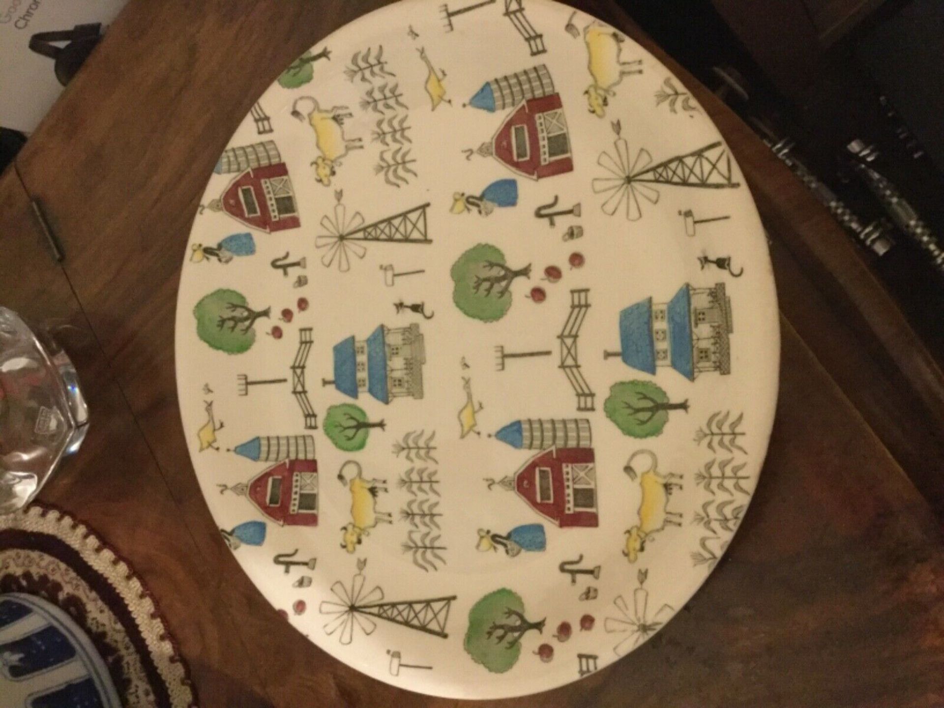 Vintage Retro Dinner Plate " McDonalds Farm " by Johnson Brothers England RARE