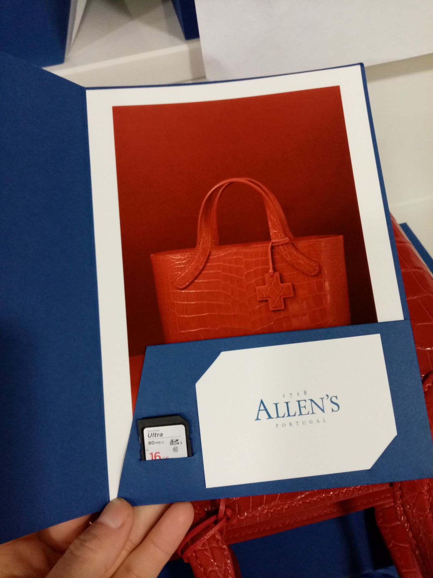 Exclusive handbag Mini Tote Ria by Allen´s Portugal (Crocodile Leather) Never used! - Image 5 of 12