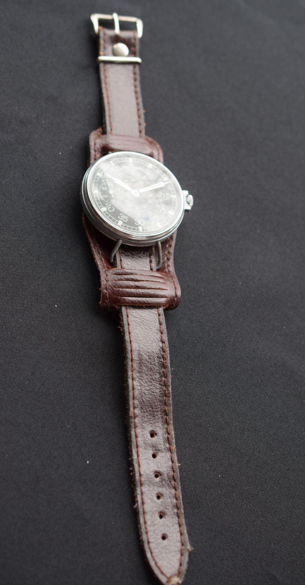 Russian Military Style Wristwatch On Bund Leather Strap - Image 3 of 10