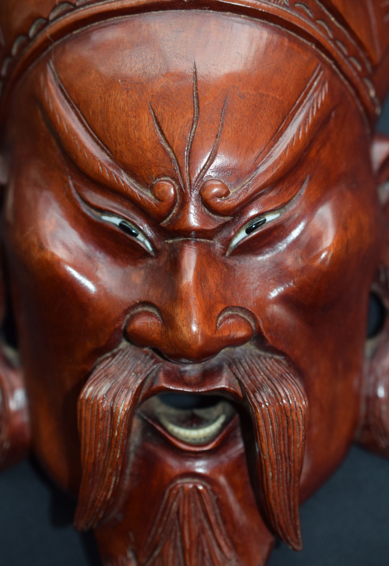 Vintage Chinese Wooden Mask - Image 2 of 3