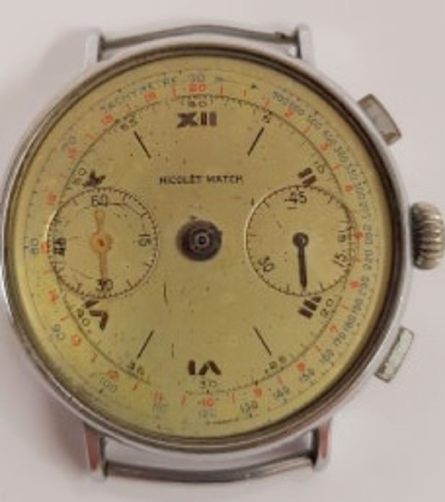 Nicolet Chronograph Swiss Watch For Restoration A/F