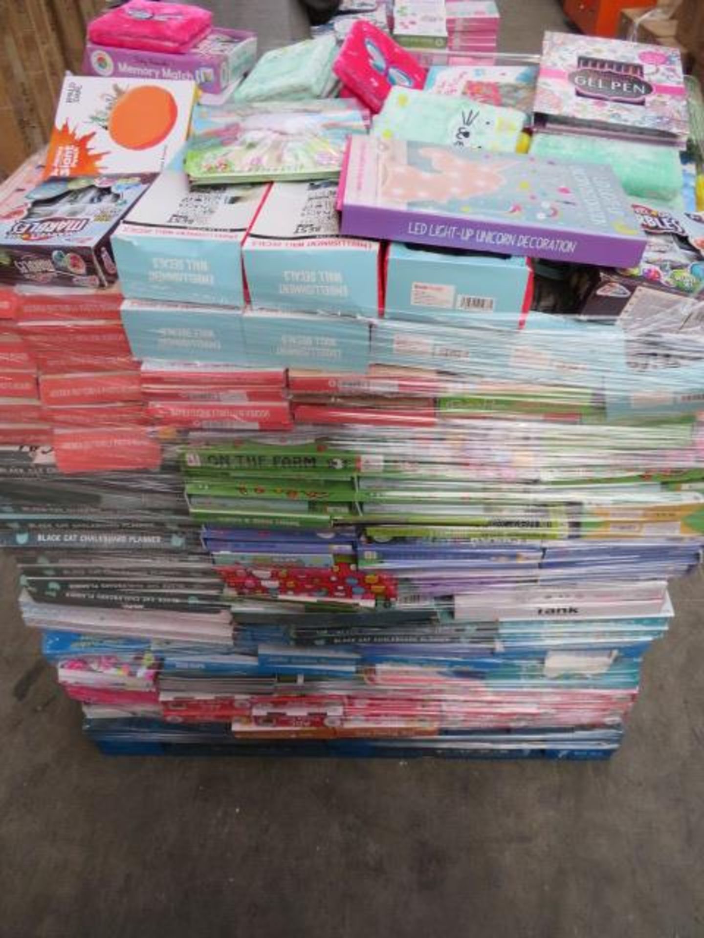 (48) LARGE PALLET TO CONTAIN A VERY LARGE QTY OF VARIOUS ITEMS TO INCLUDE: UNICORN LIGHT UP DEC...