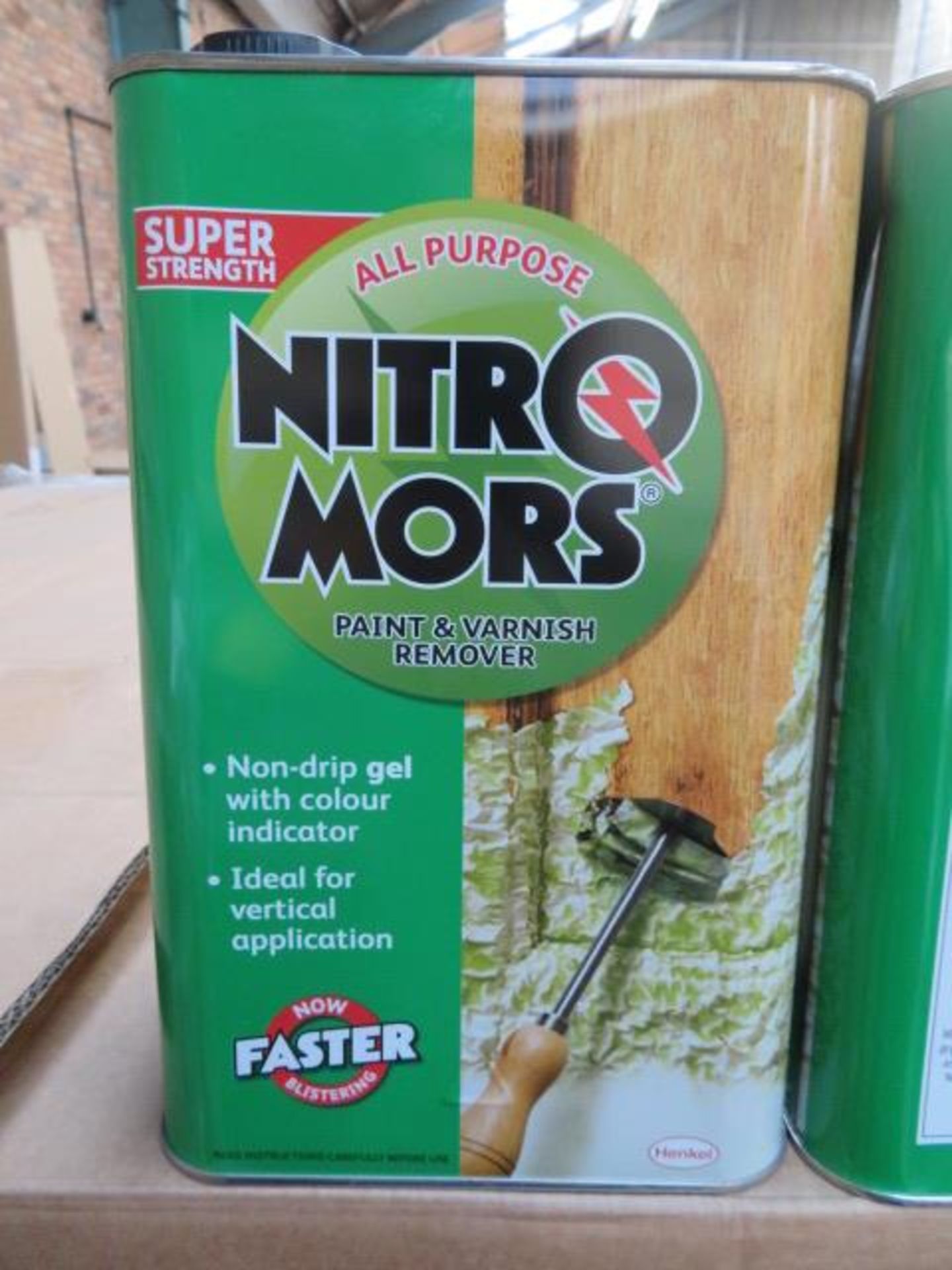 (49) PALLET TO CONTAIN 25 x NEW 4L NITROMORS PAINT & VARNISH REMOVER. NON DRIP GEL WITH COLOUR ... - Image 2 of 4