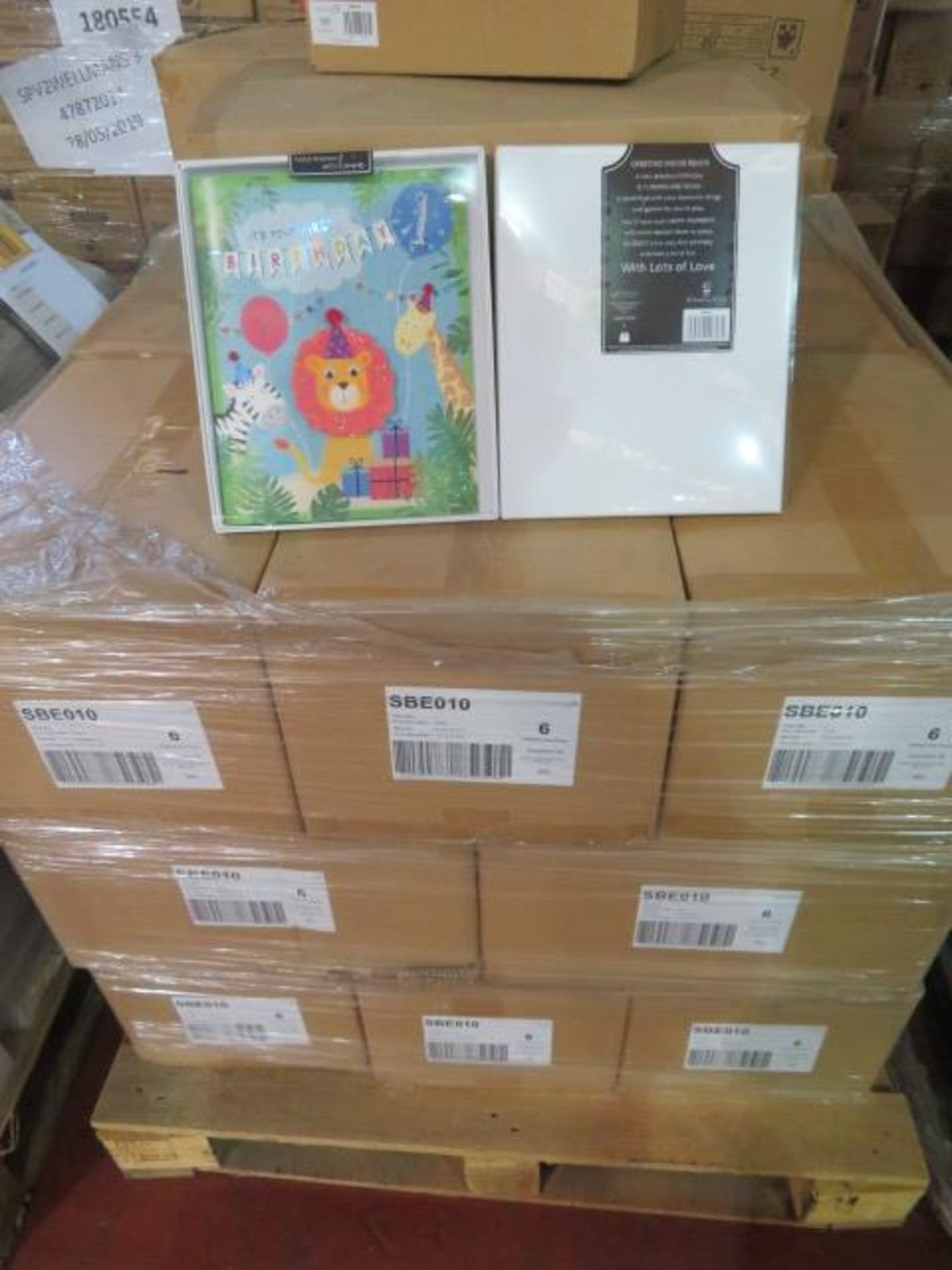 (1) PALLET TO CONTAIN 414 x Brand New LUXURY GREETING CARDS IN GIFT BOX. RRP £6.99 EACH. UK PA...