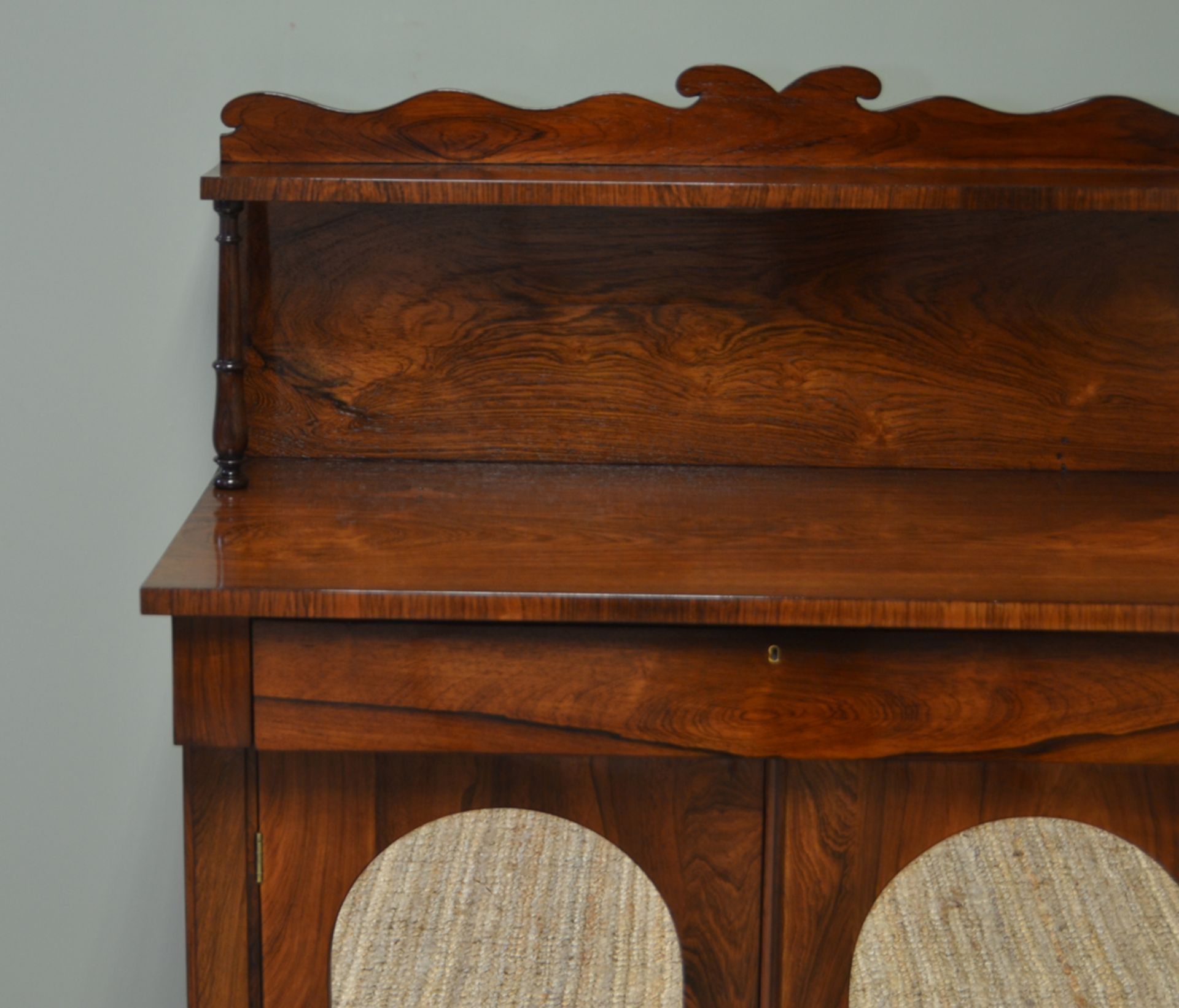 Spectacular Regency Figured Rosewood Mirrored Antique Chiffonier / Cupboard - Image 4 of 10