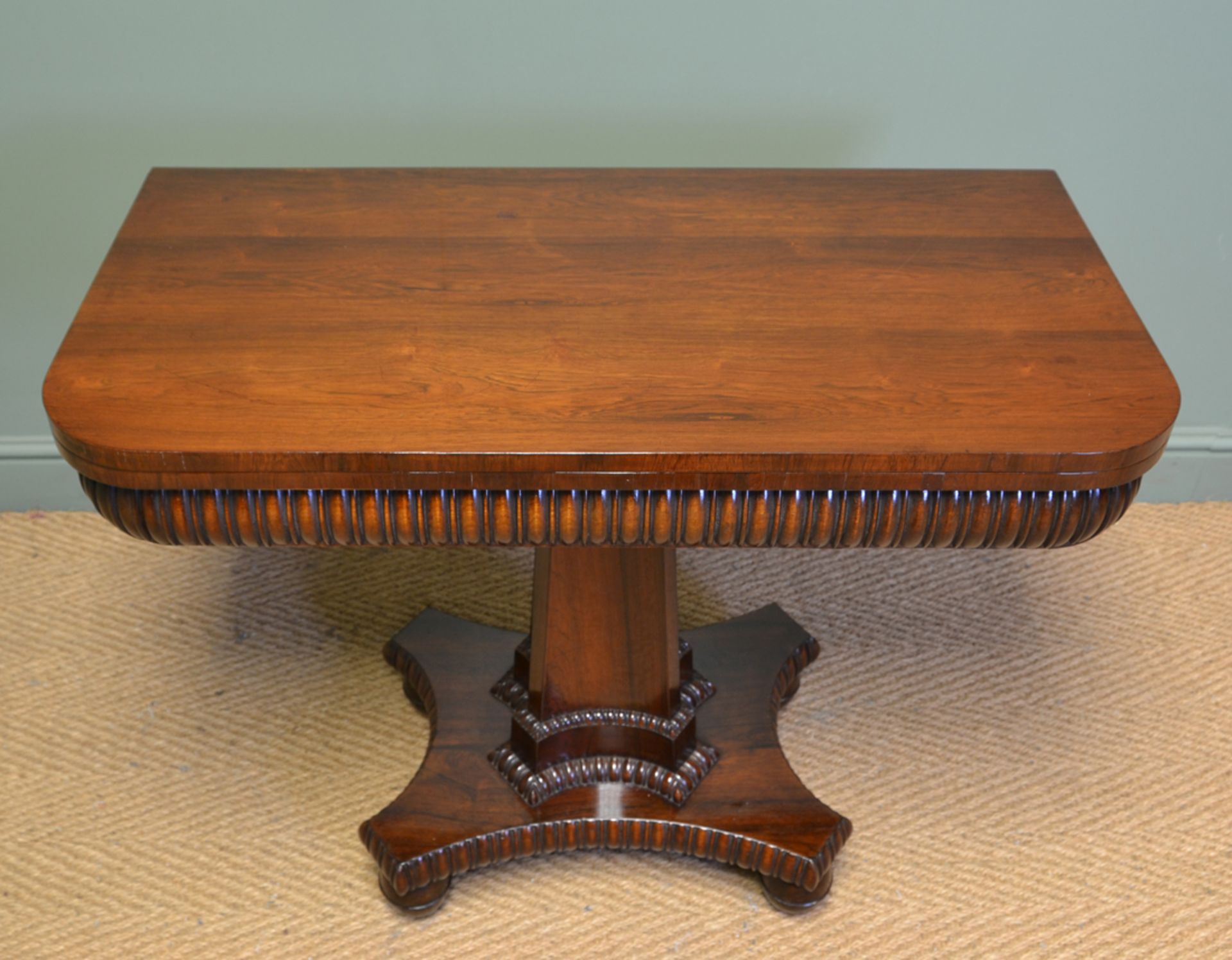 Striking William IV Rosewood Antique Tea Table - Image 4 of 8