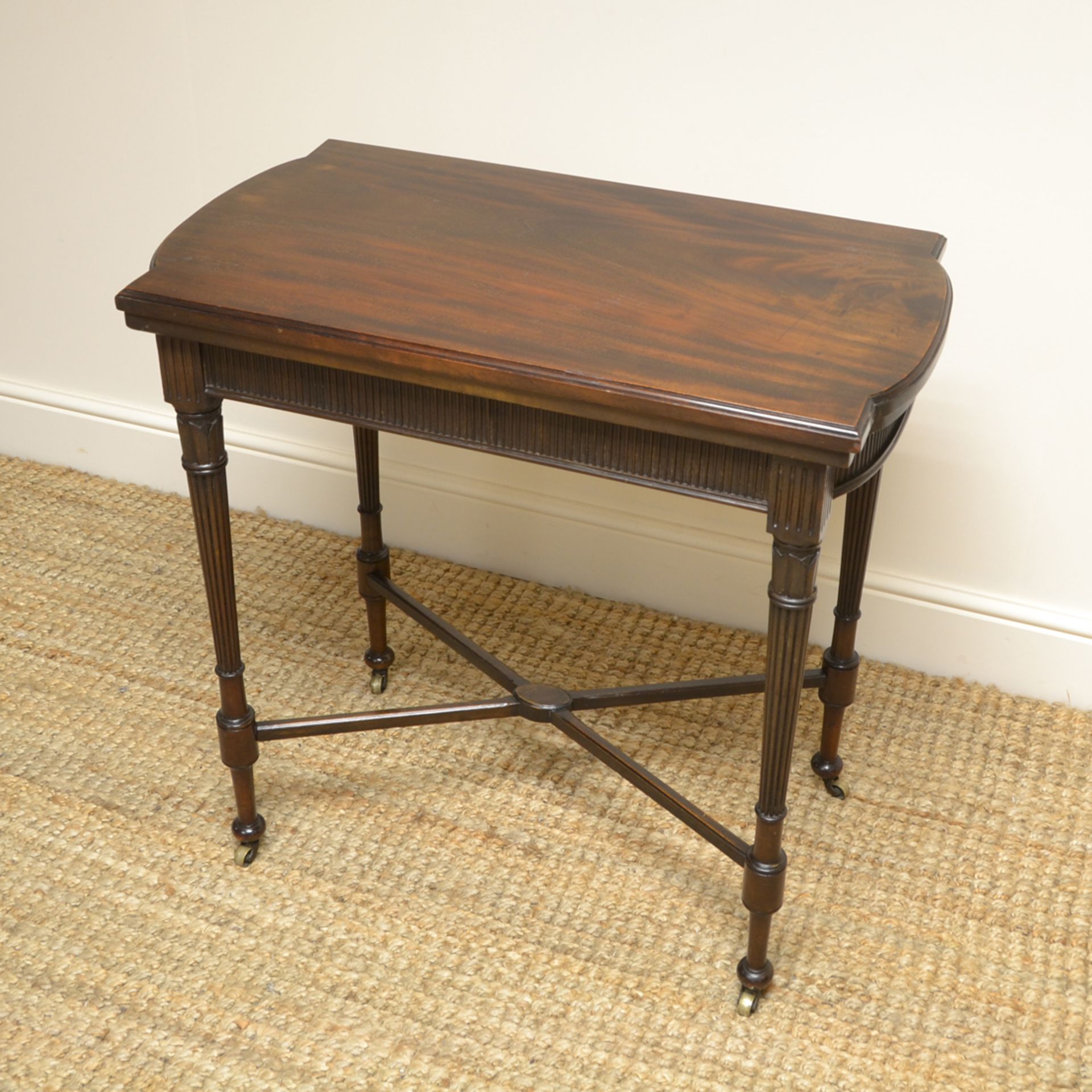 Quality Walnut Edwardian Antique Card Table – Games Table - Image 7 of 9