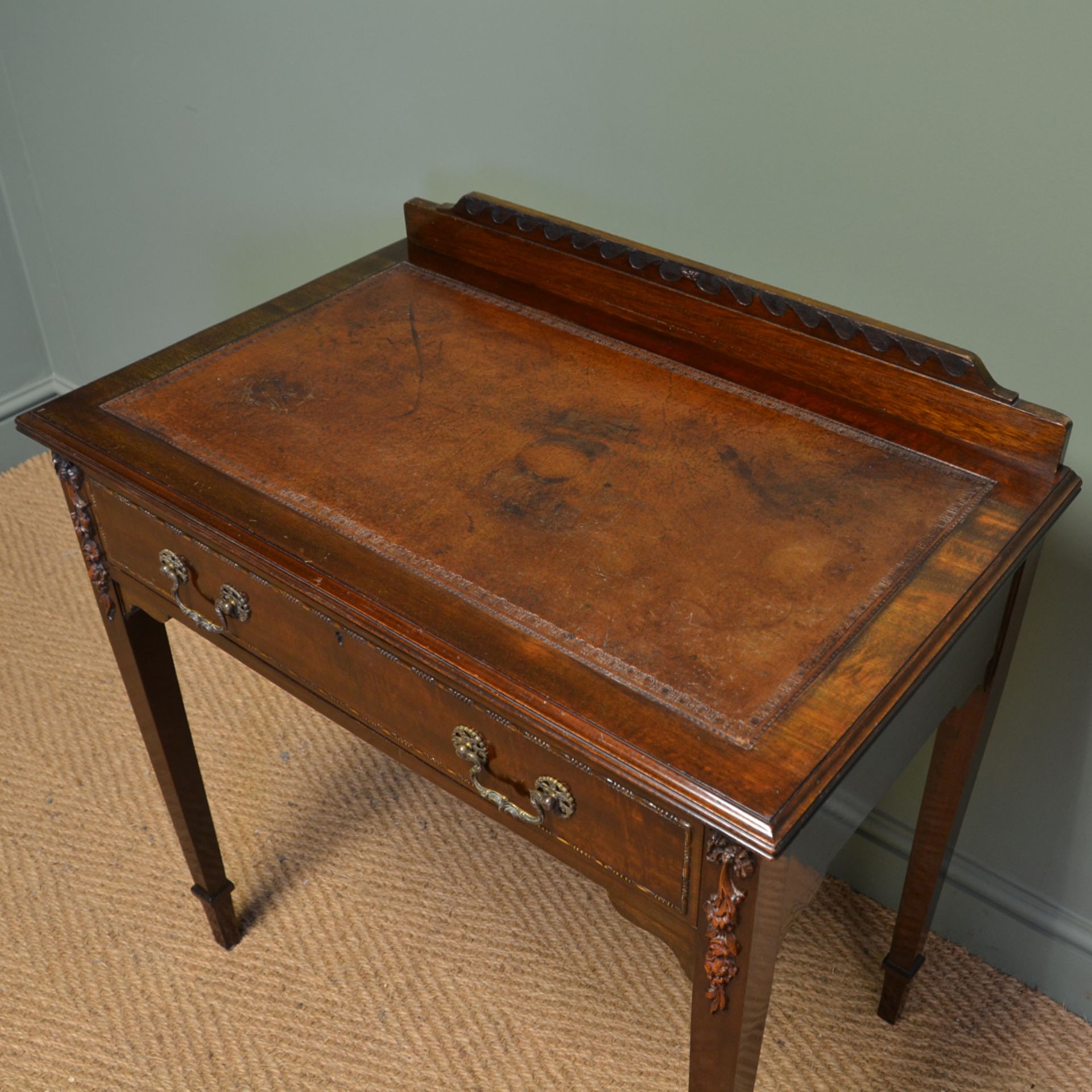 Quality Warring and Gillows Antique Edwardian Writing Table - Image 7 of 10