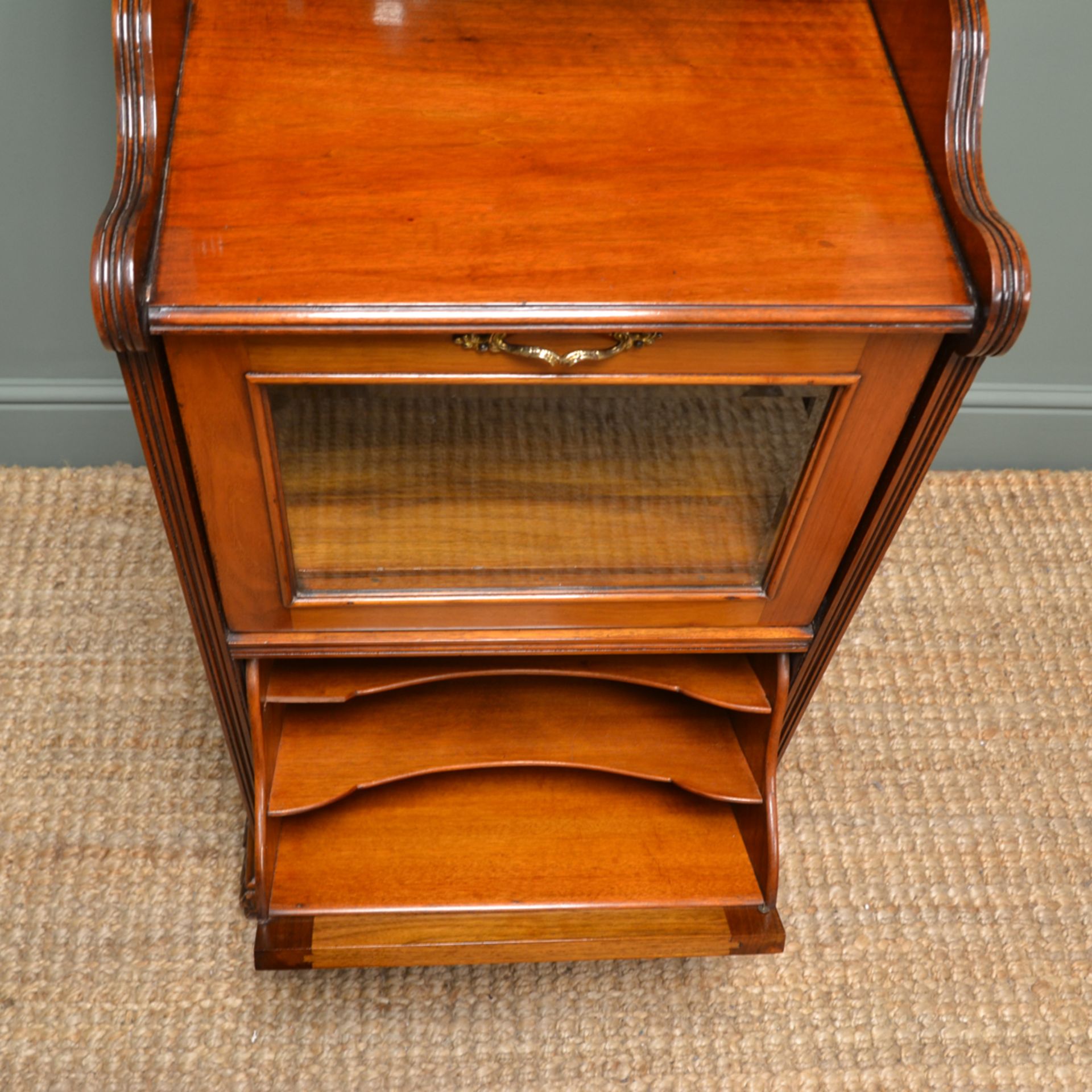 Victorian Walnut Antique Side Cabinet - Image 2 of 9