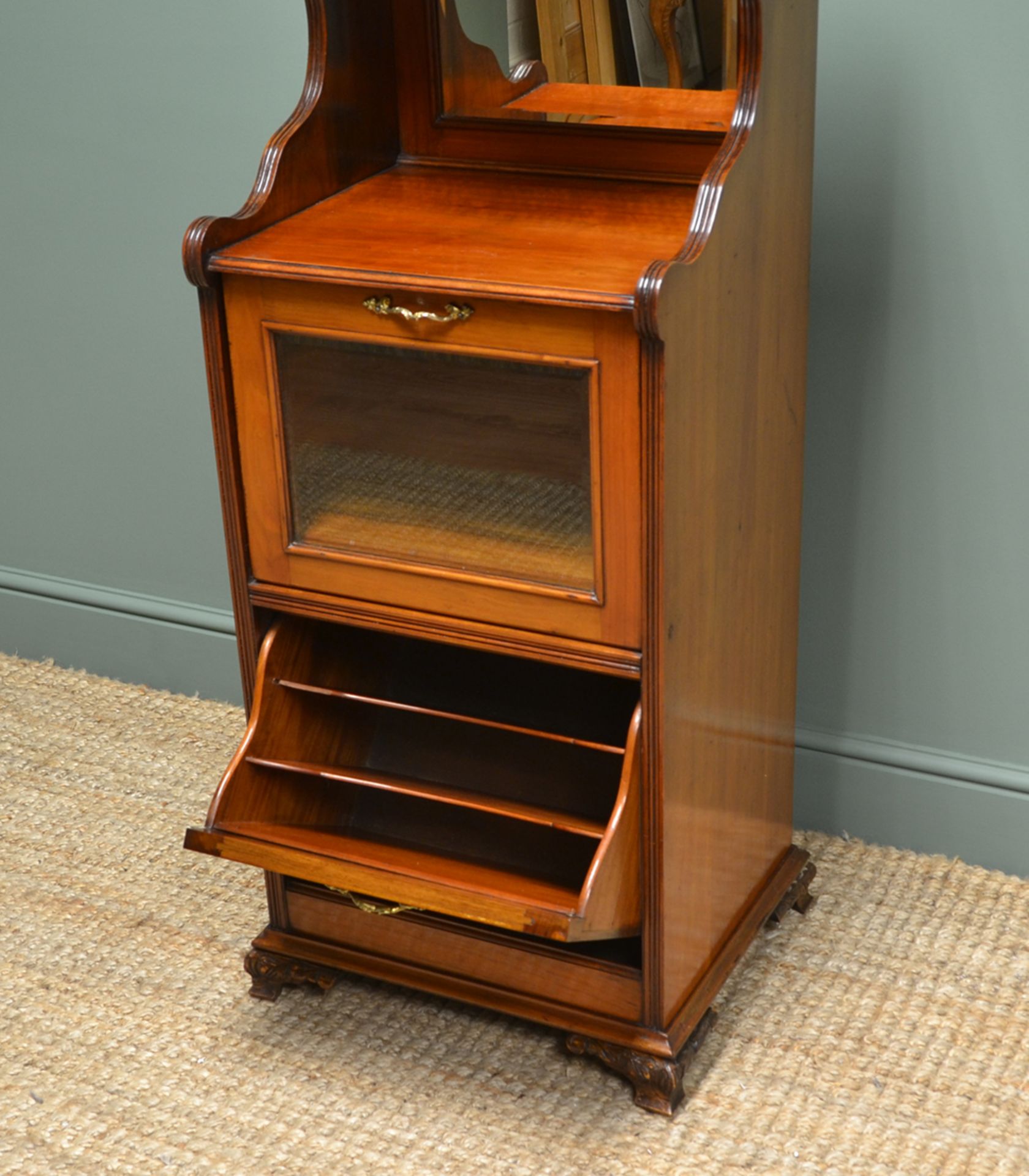 Victorian Walnut Antique Side Cabinet - Image 4 of 9