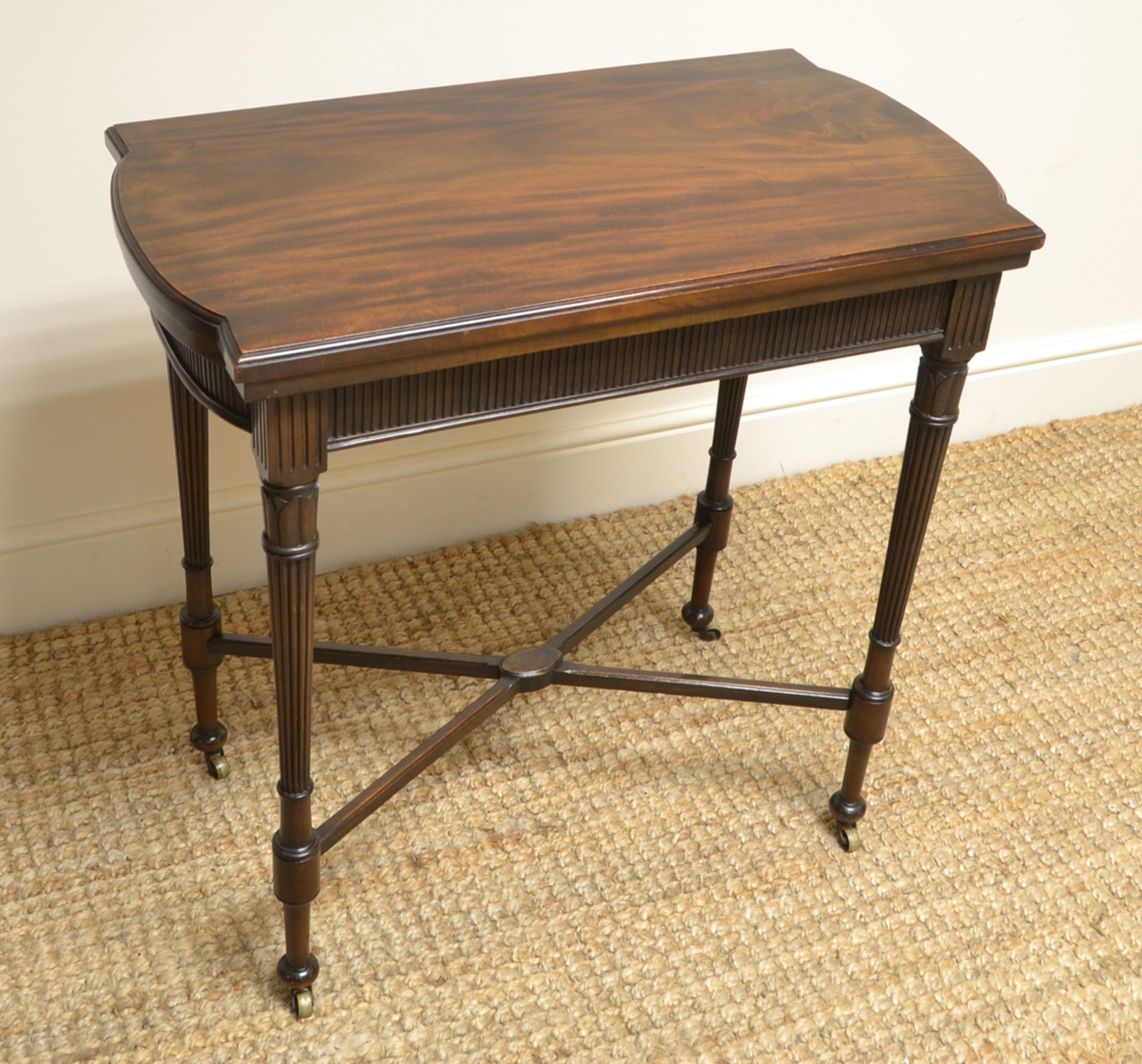 Quality Walnut Edwardian Antique Card Table – Games Table - Image 8 of 9