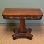 Striking William IV Rosewood Antique Tea Table