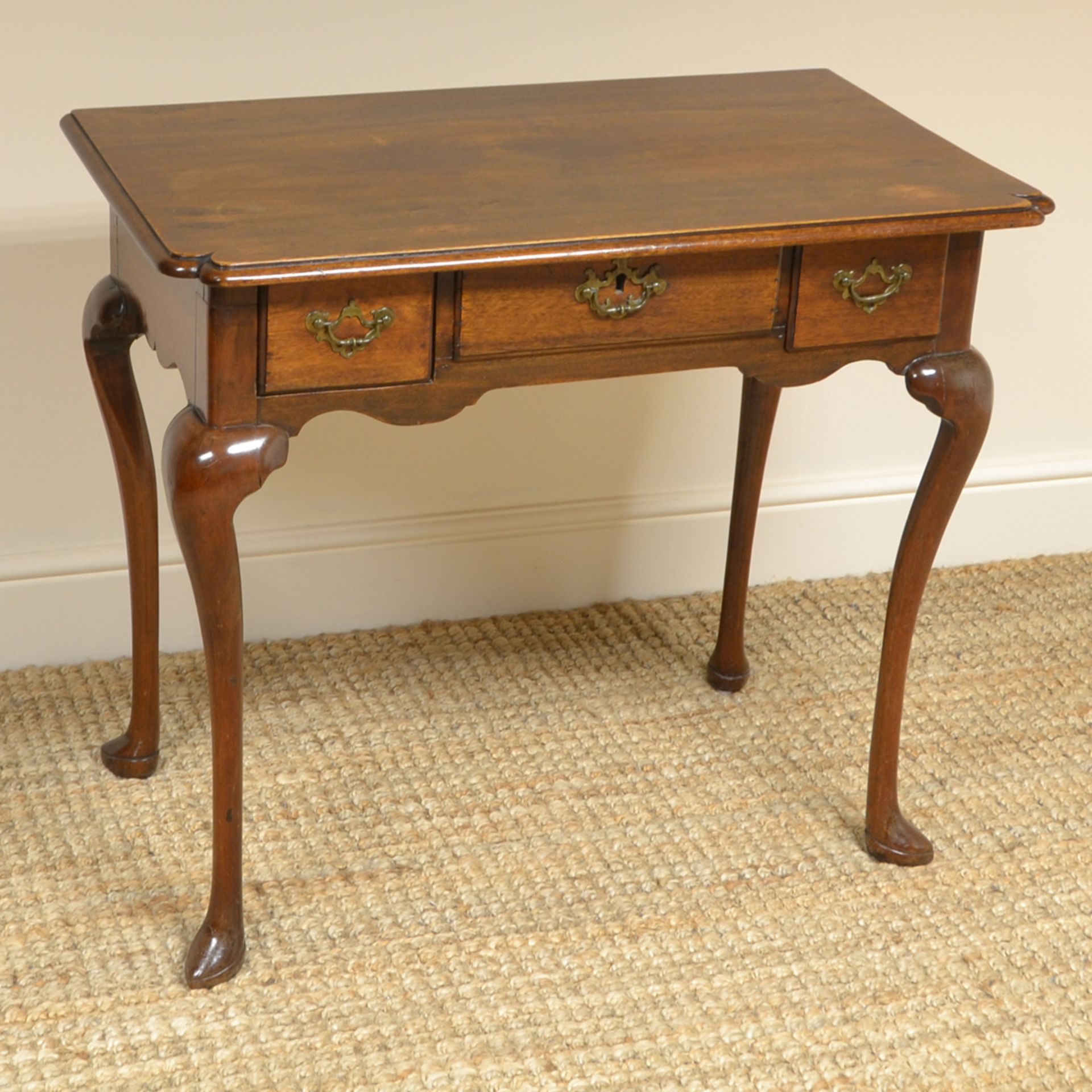 Period Country Walnut Antique Side Table / Low Boy - Image 2 of 6