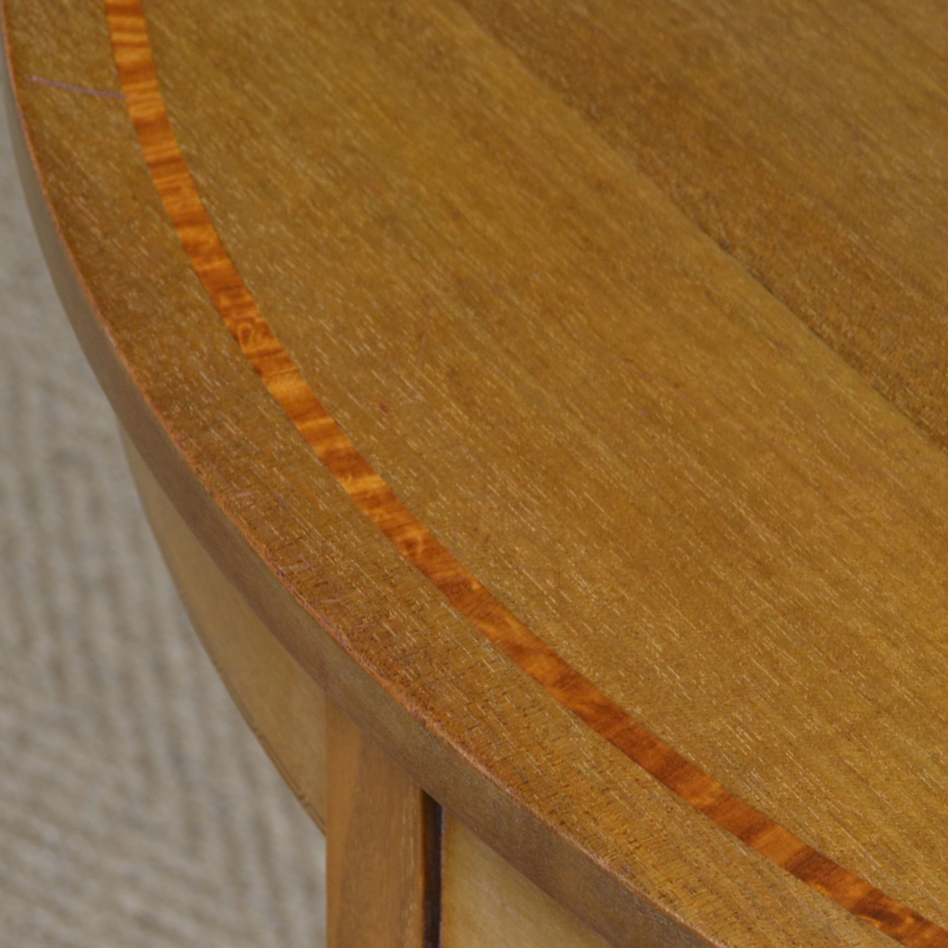 Pair of Antique Edwardian Walnut D End Side / Console Tables - Image 3 of 7