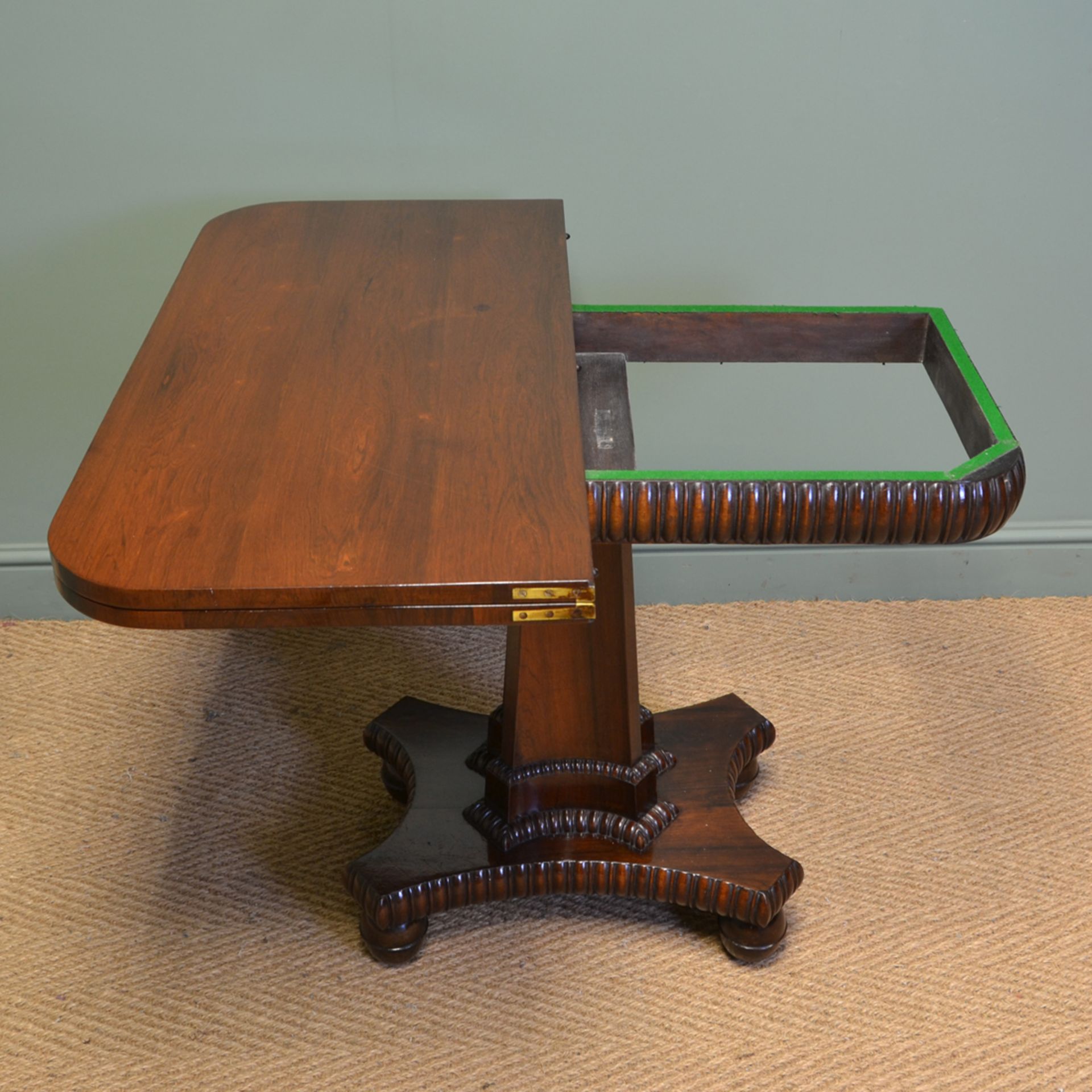 Striking William IV Rosewood Antique Tea Table - Image 3 of 8